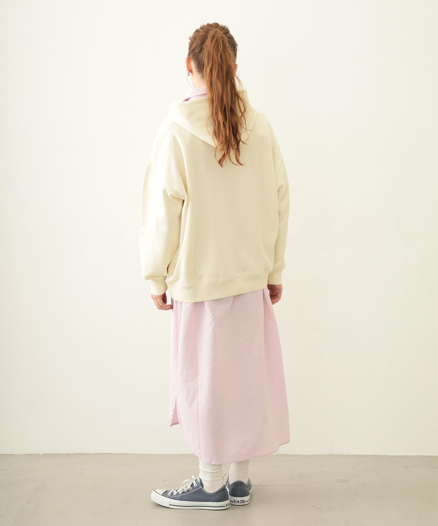 STENCIL LOGO WIDE SWEAT HOODIE