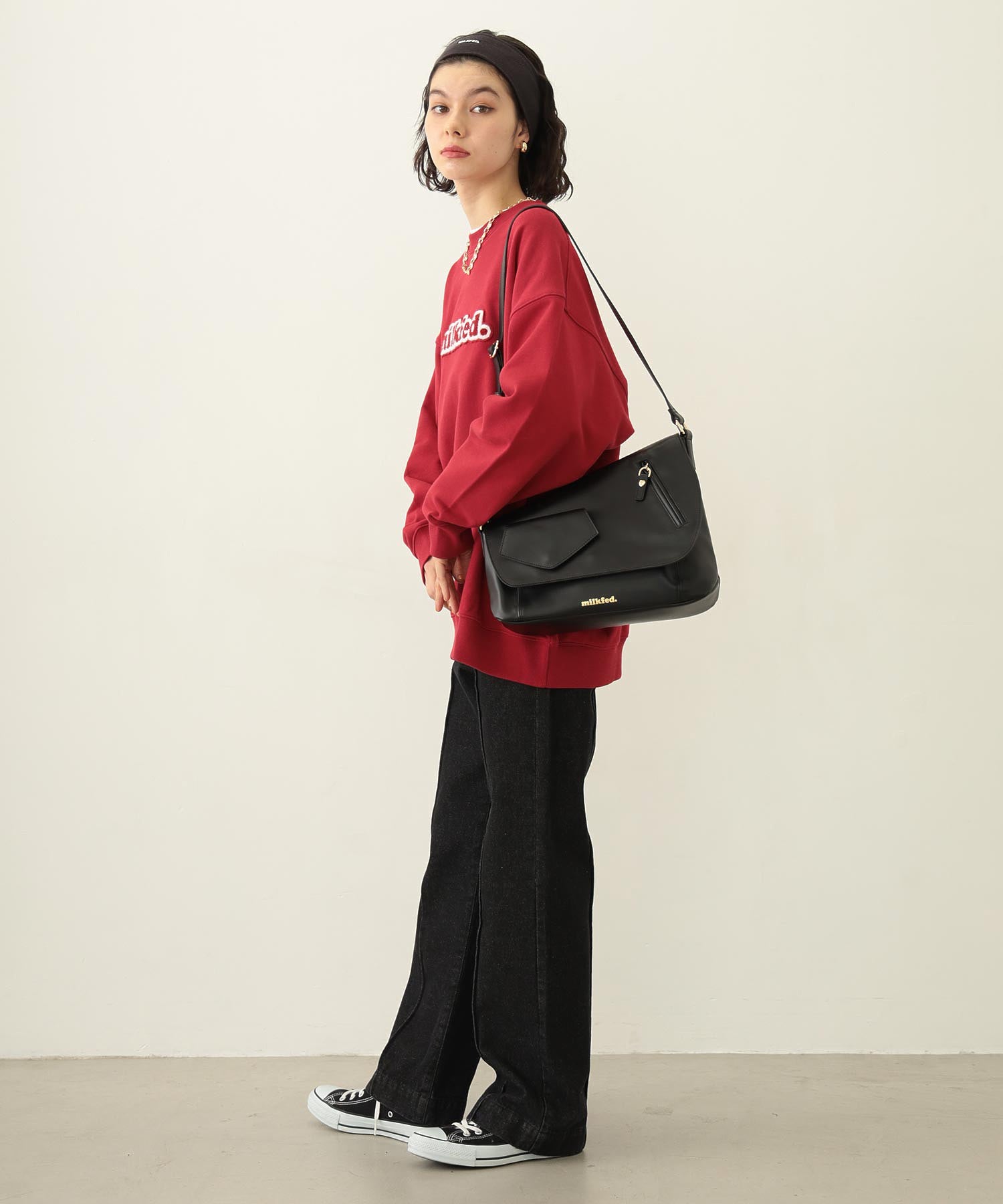 COOPER LOGO WIDE CREW SWEAT TOP