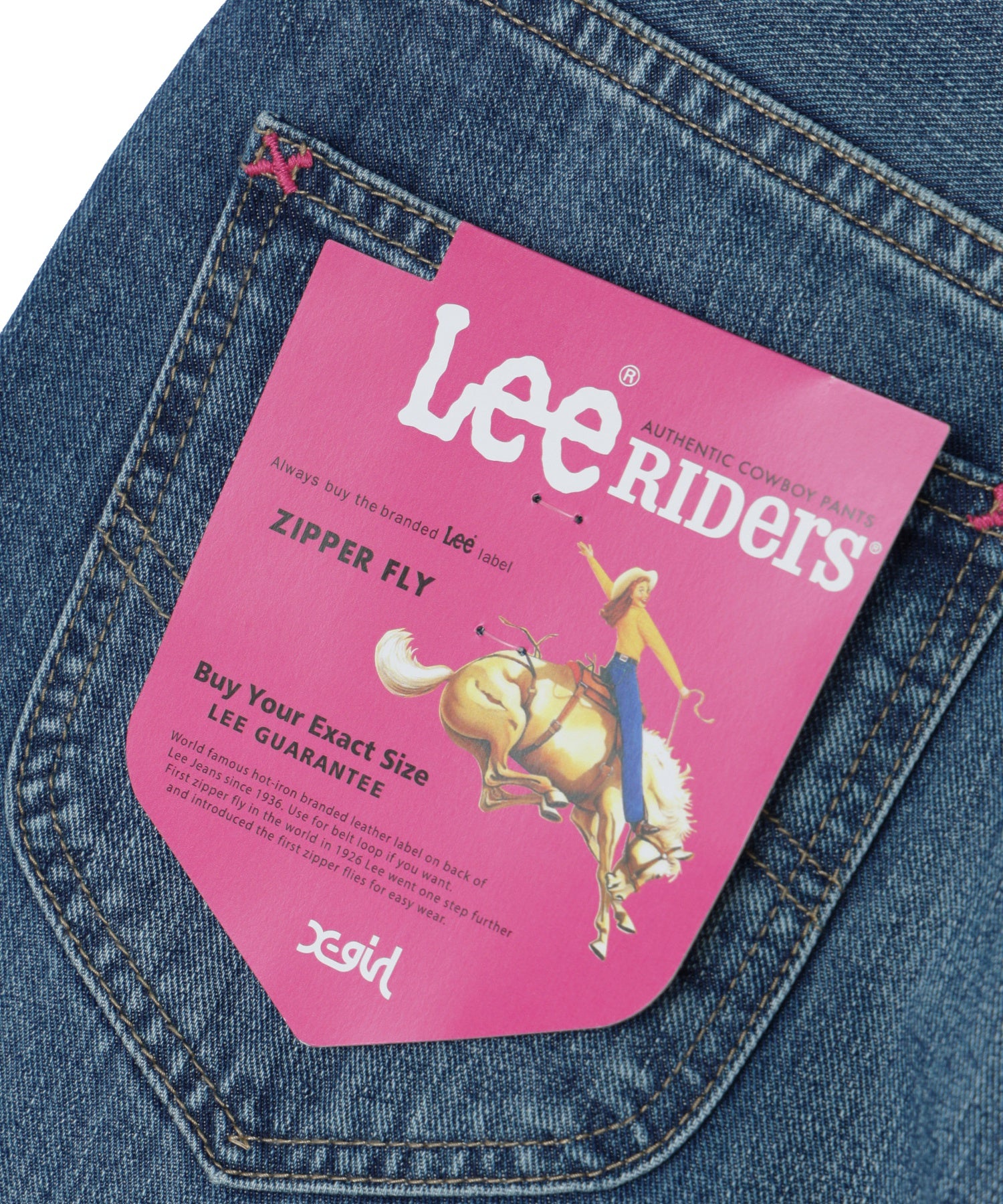 X-girl x Lee TUCK WIDE DENIM PANTS