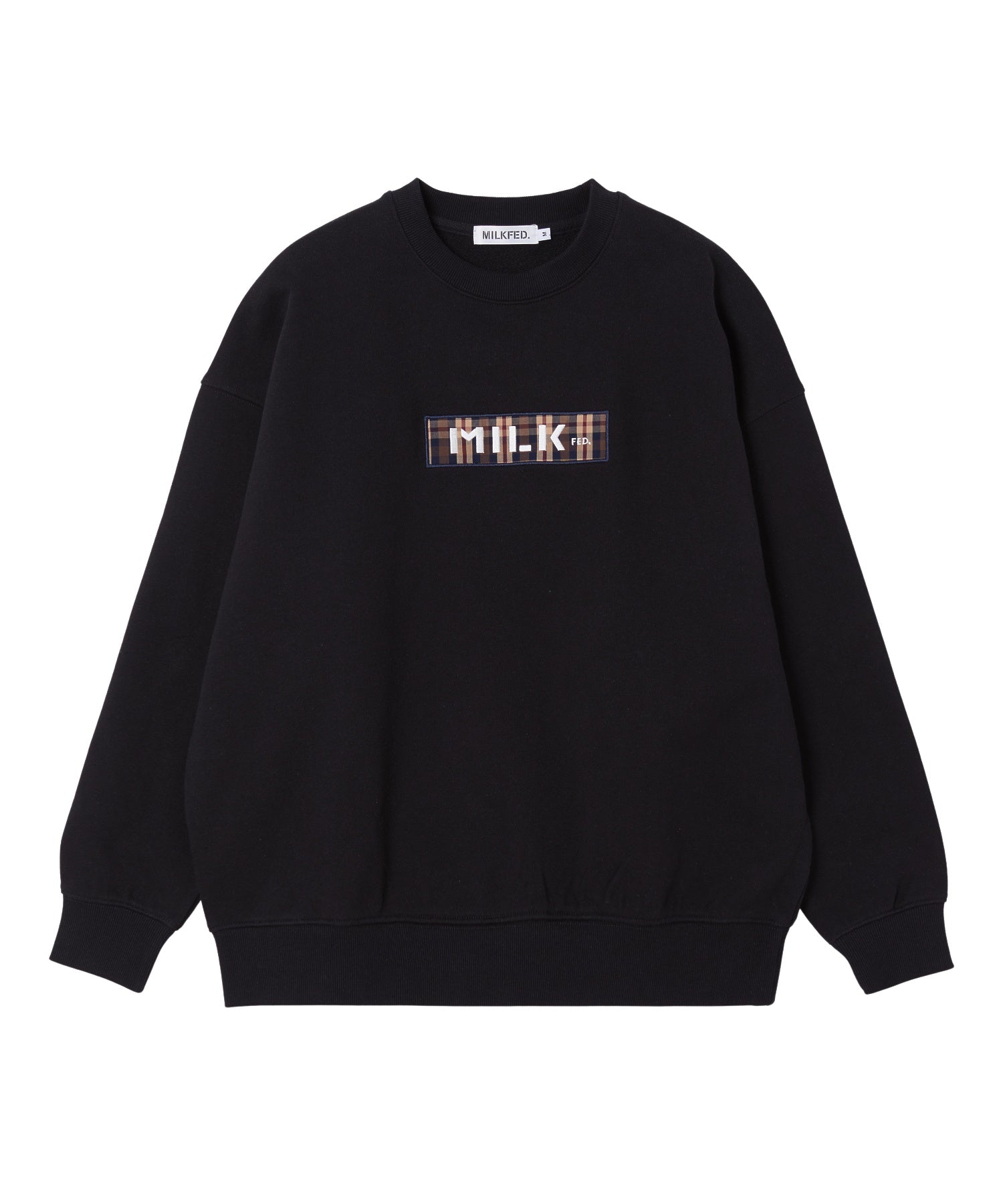CHECKERED BAR LOGO SWEAT TOP