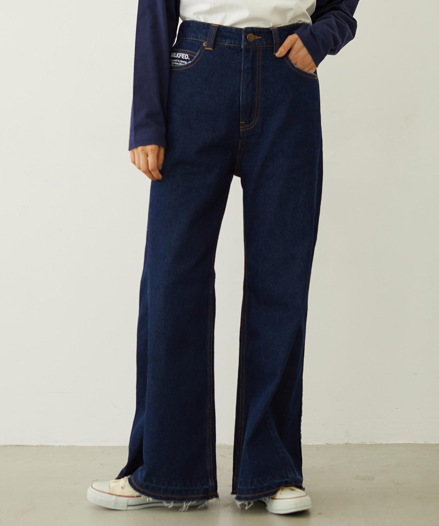 FLARED DENIM PANTS