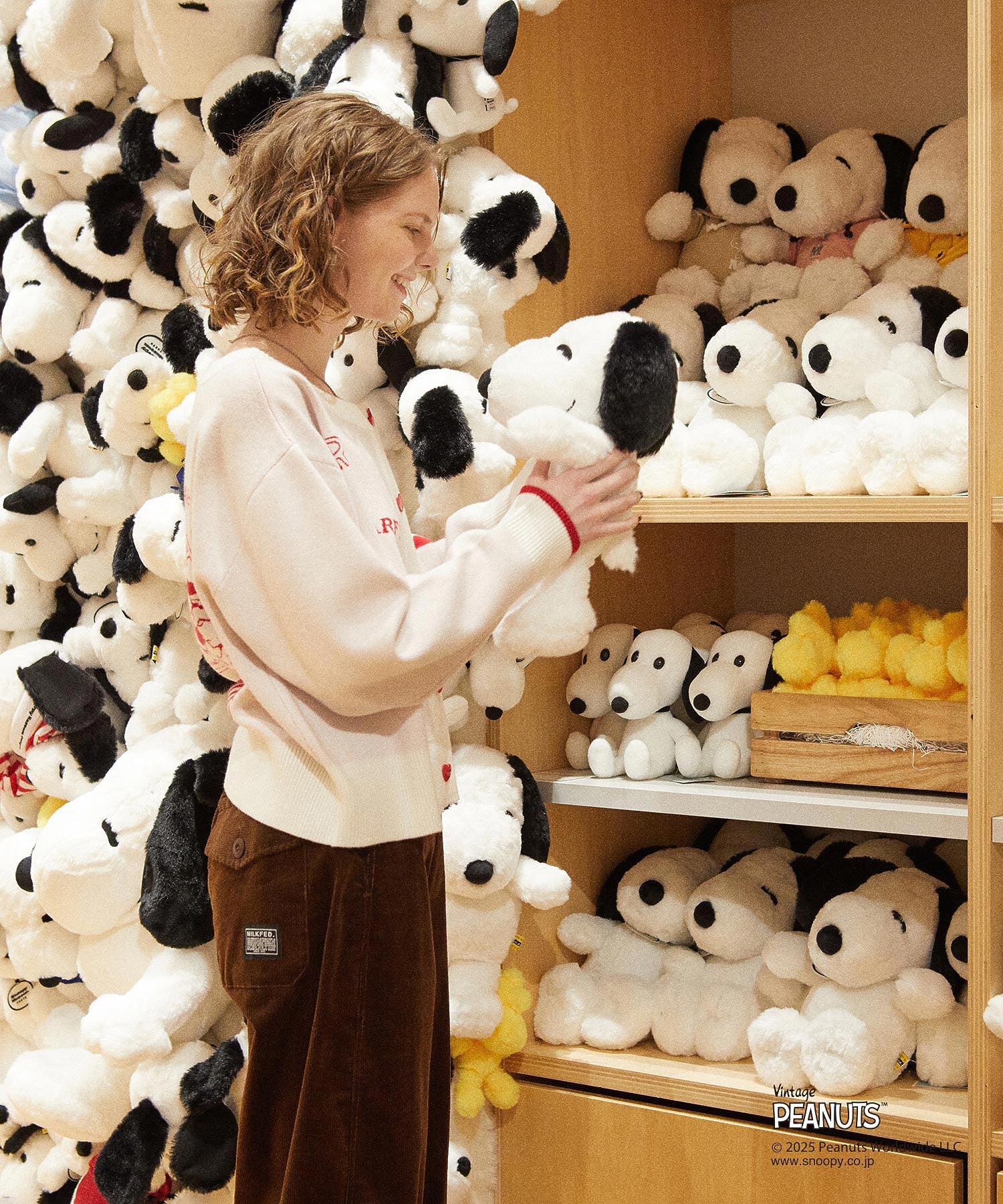 MILKFED. × PEANUTS KNIT CARDIGAN