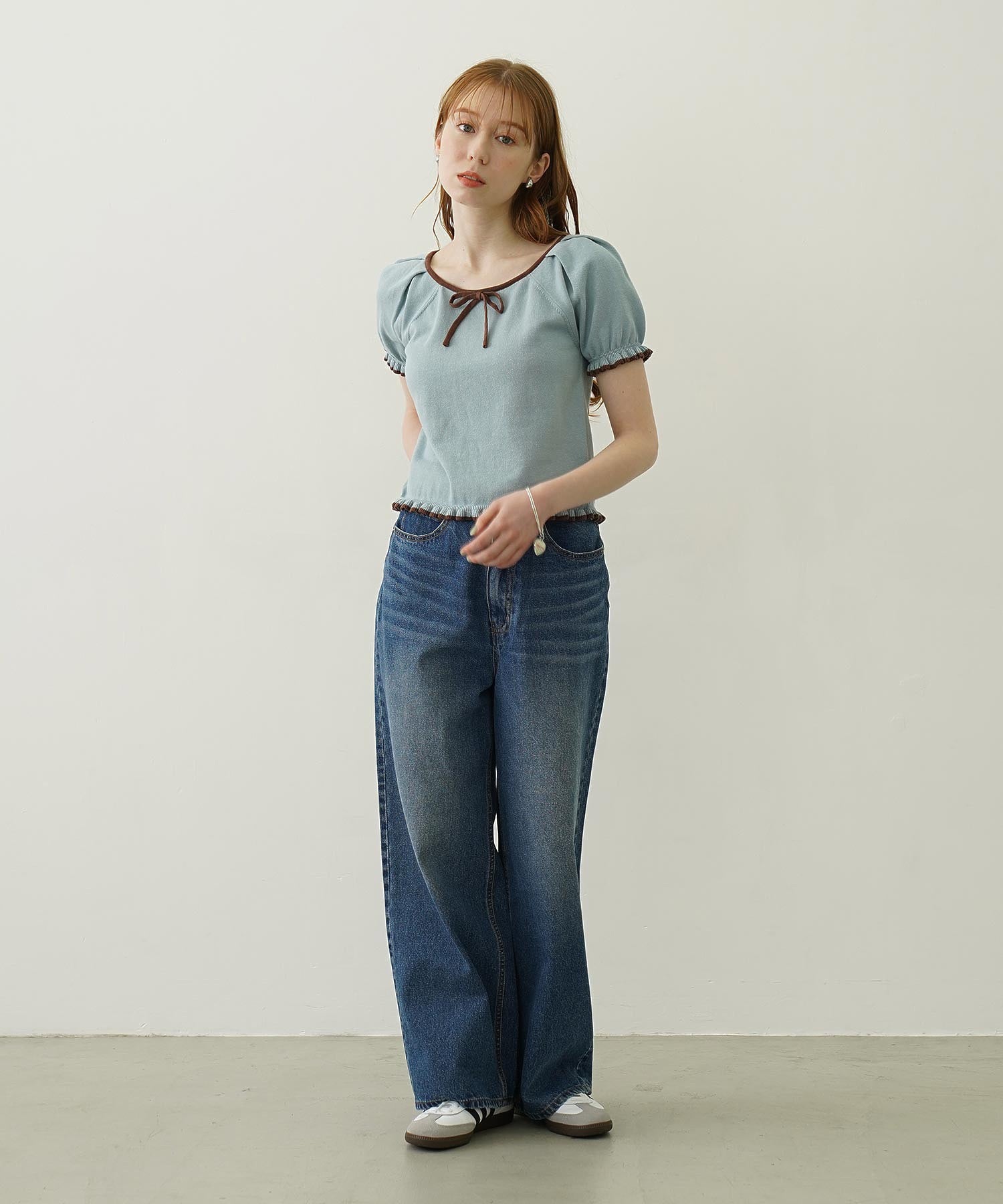 COOPER HEART WIDE DENIM PANTS