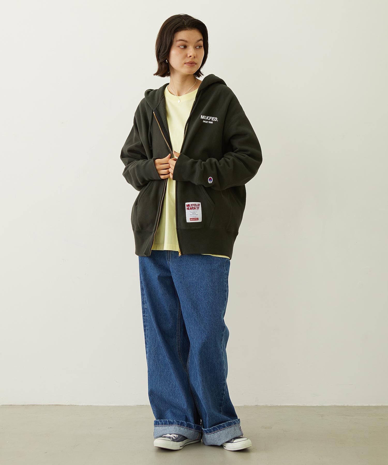 MILKFED. × CHAMPION SWEAT ZIP HOODIE