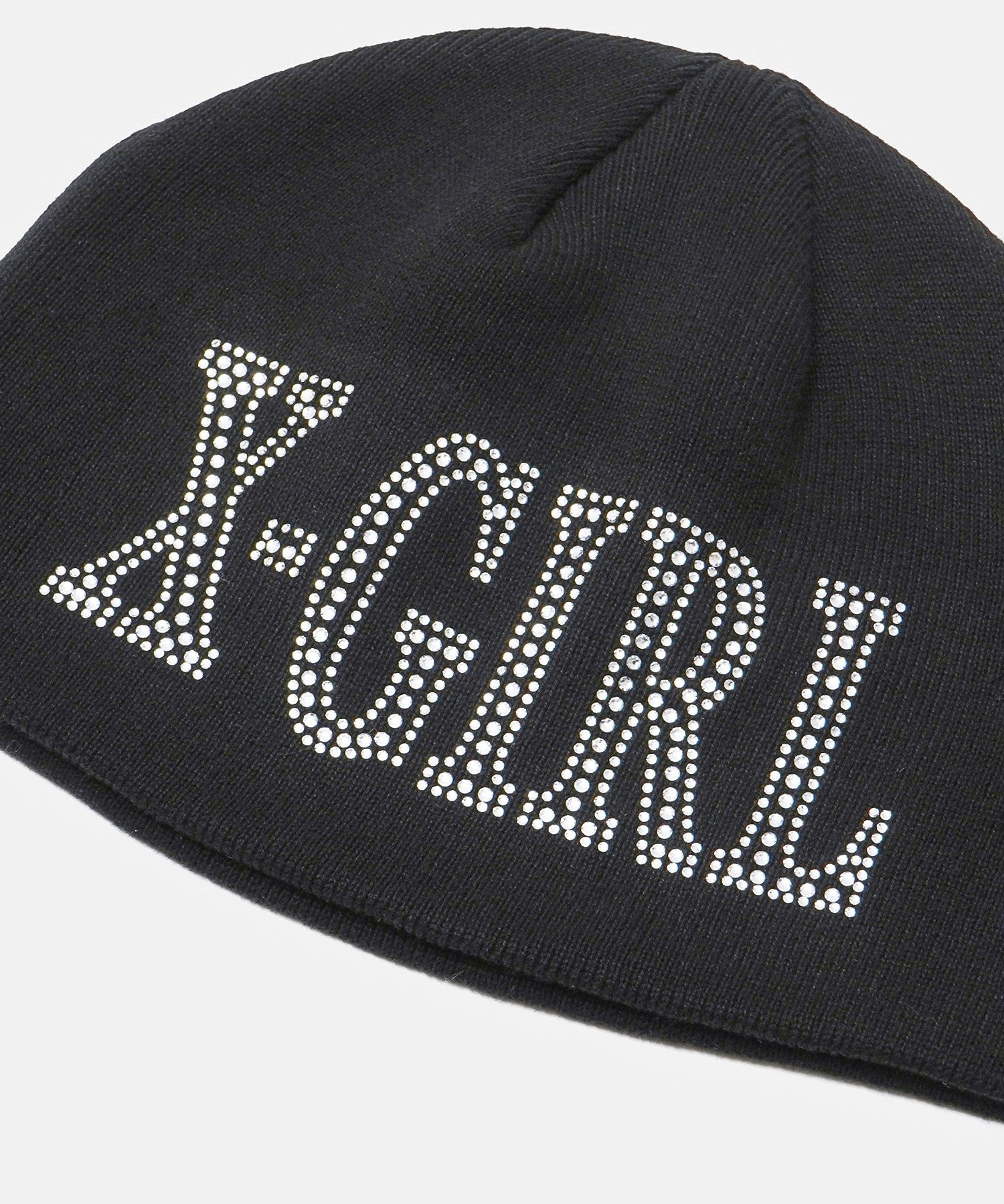 RHINESTONE ROMAN TYPE LOGO BEANIE