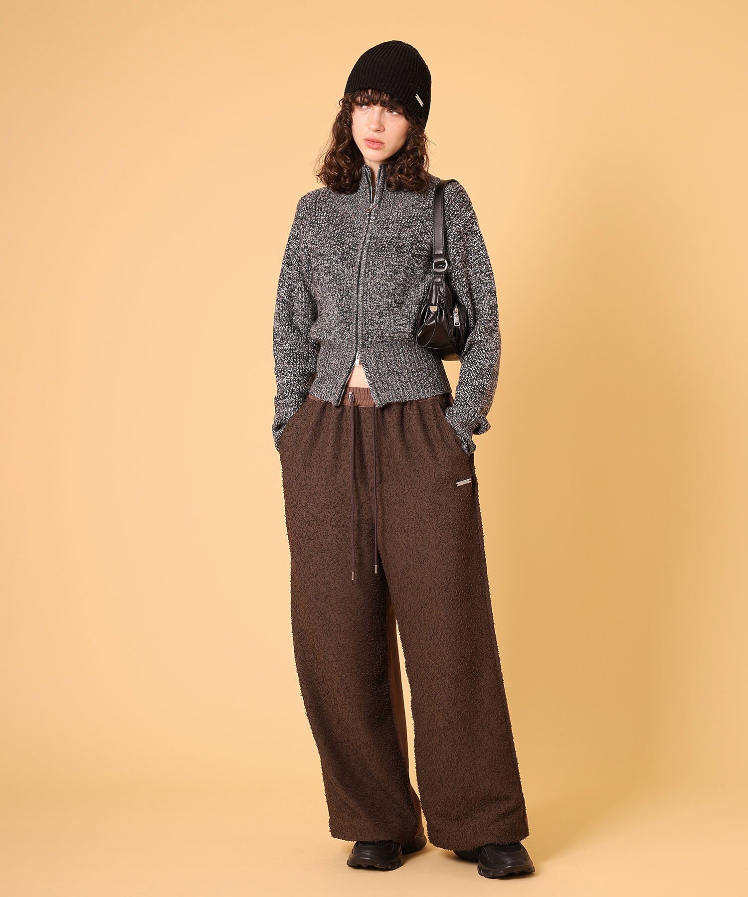 ネップジップアップセーター