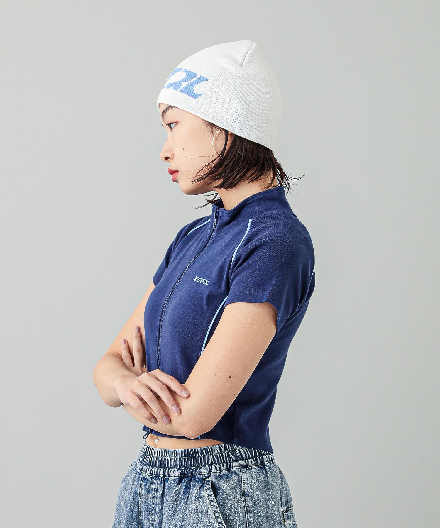 RACING ZIP UP TOP