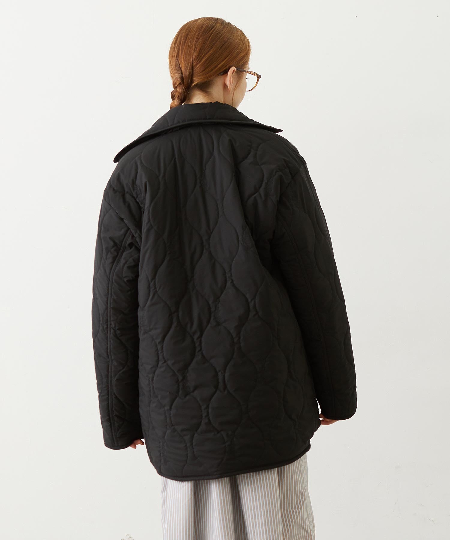REVERSIBLE QUILTED LOGO LONG COAT