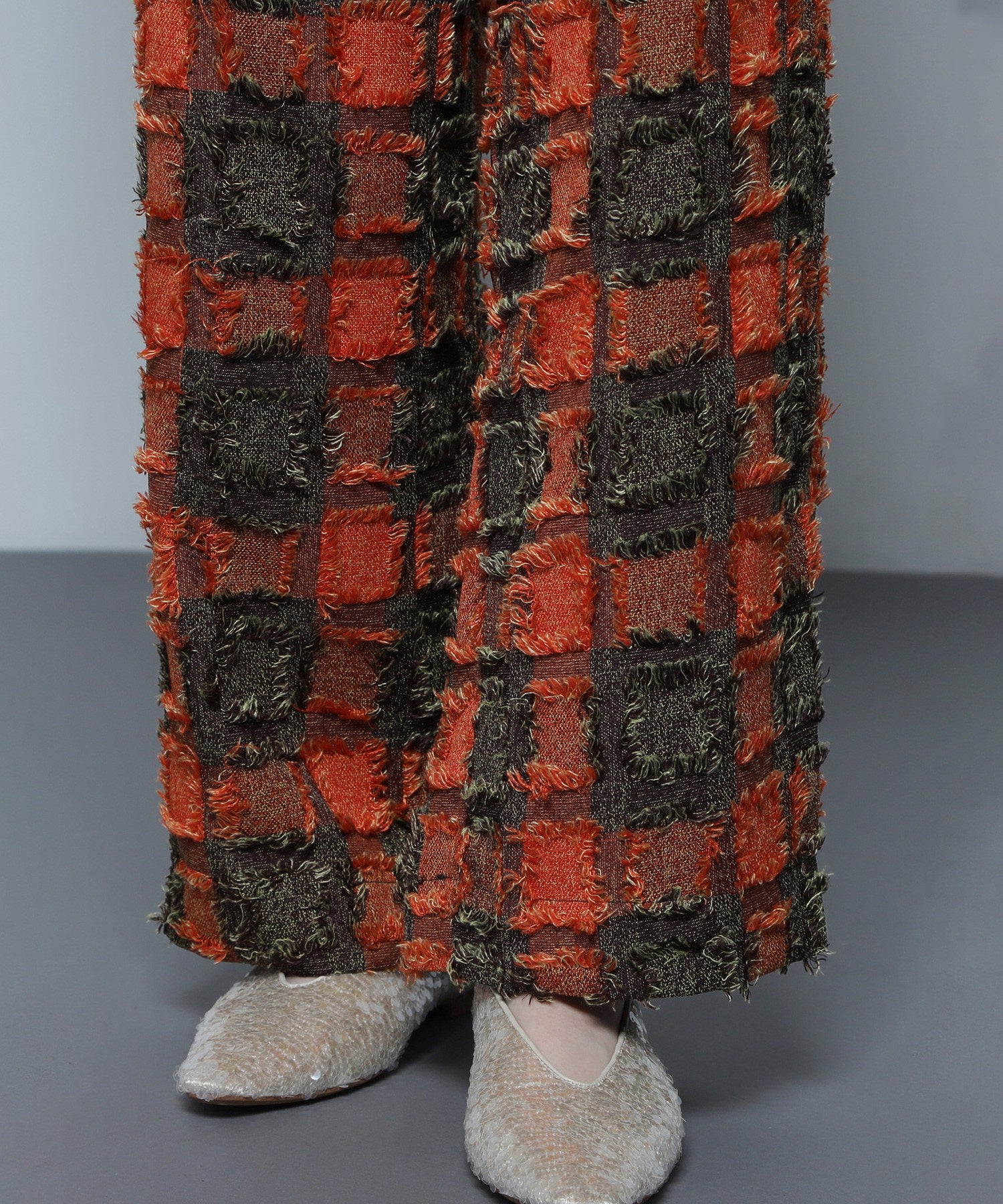 チェックイージーパンツ