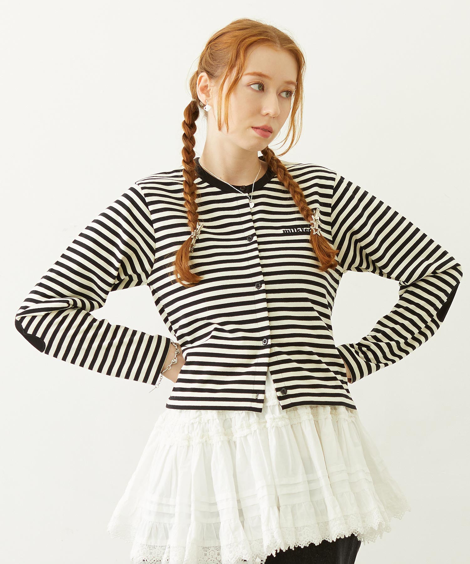 FLOWER ELBOW CARDIGAN