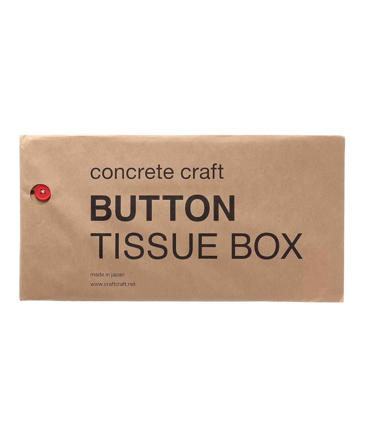 concrete craft Button Tissue Box