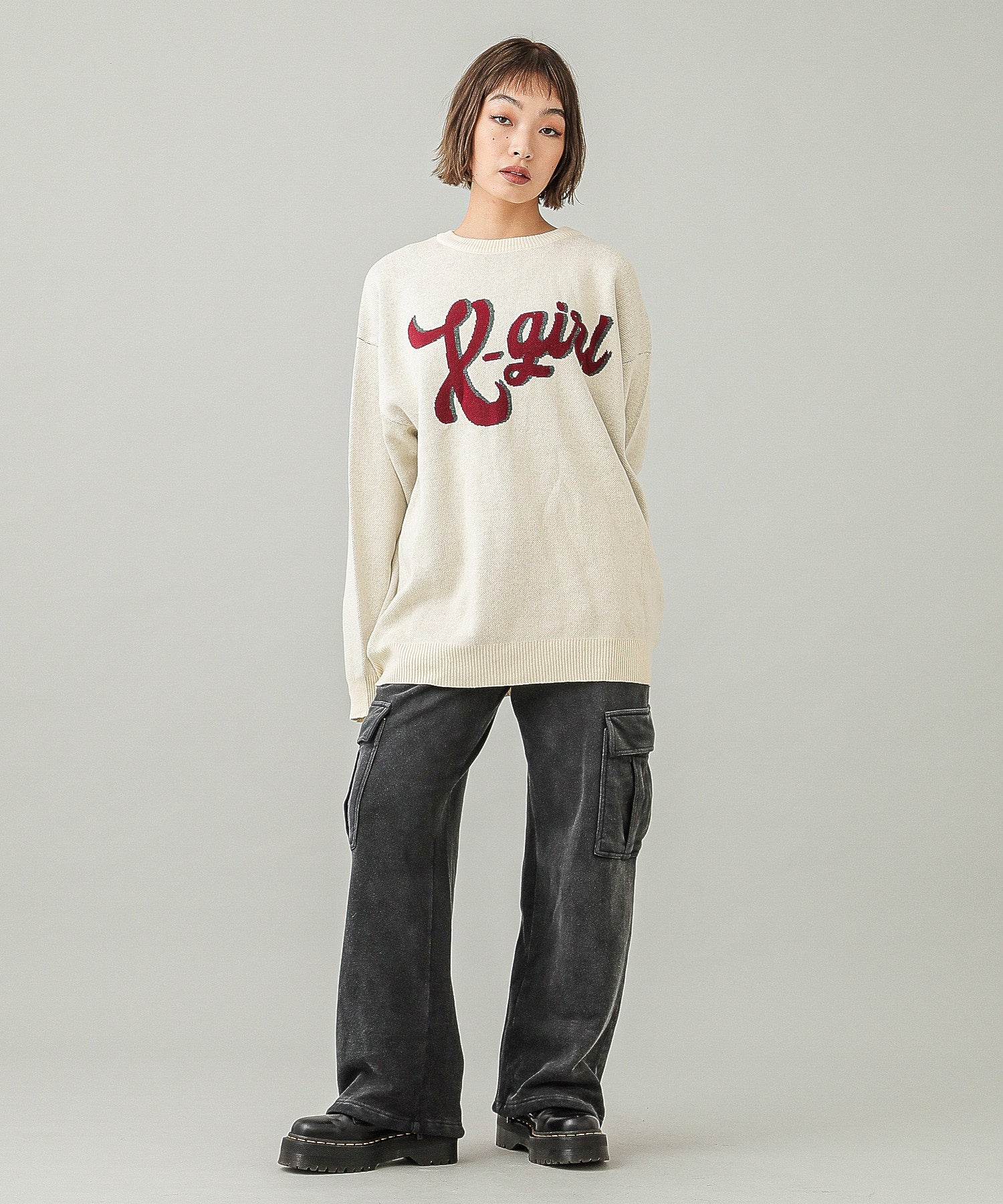 LOGO JACQUARD KNIT TOP