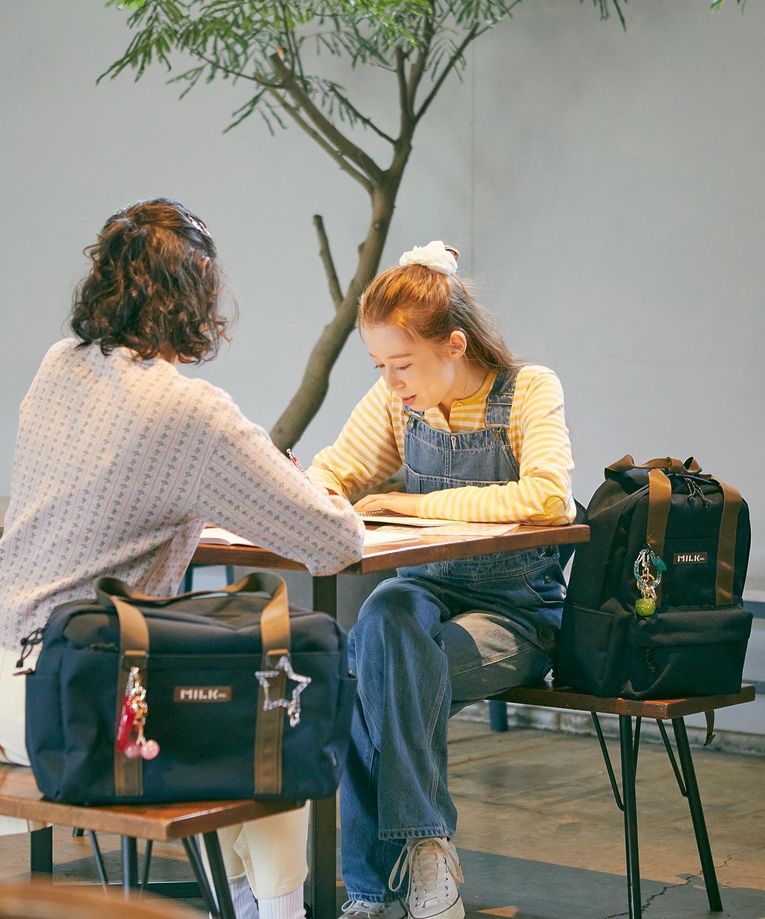 STRIPED FLOWER WAFFLE CARDIGAN