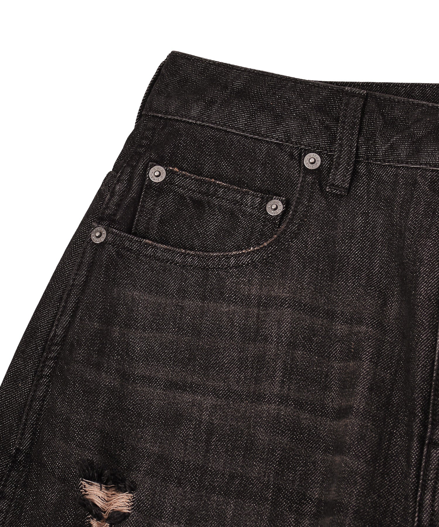 DISTRESSED BAGGY DENIM PANTS