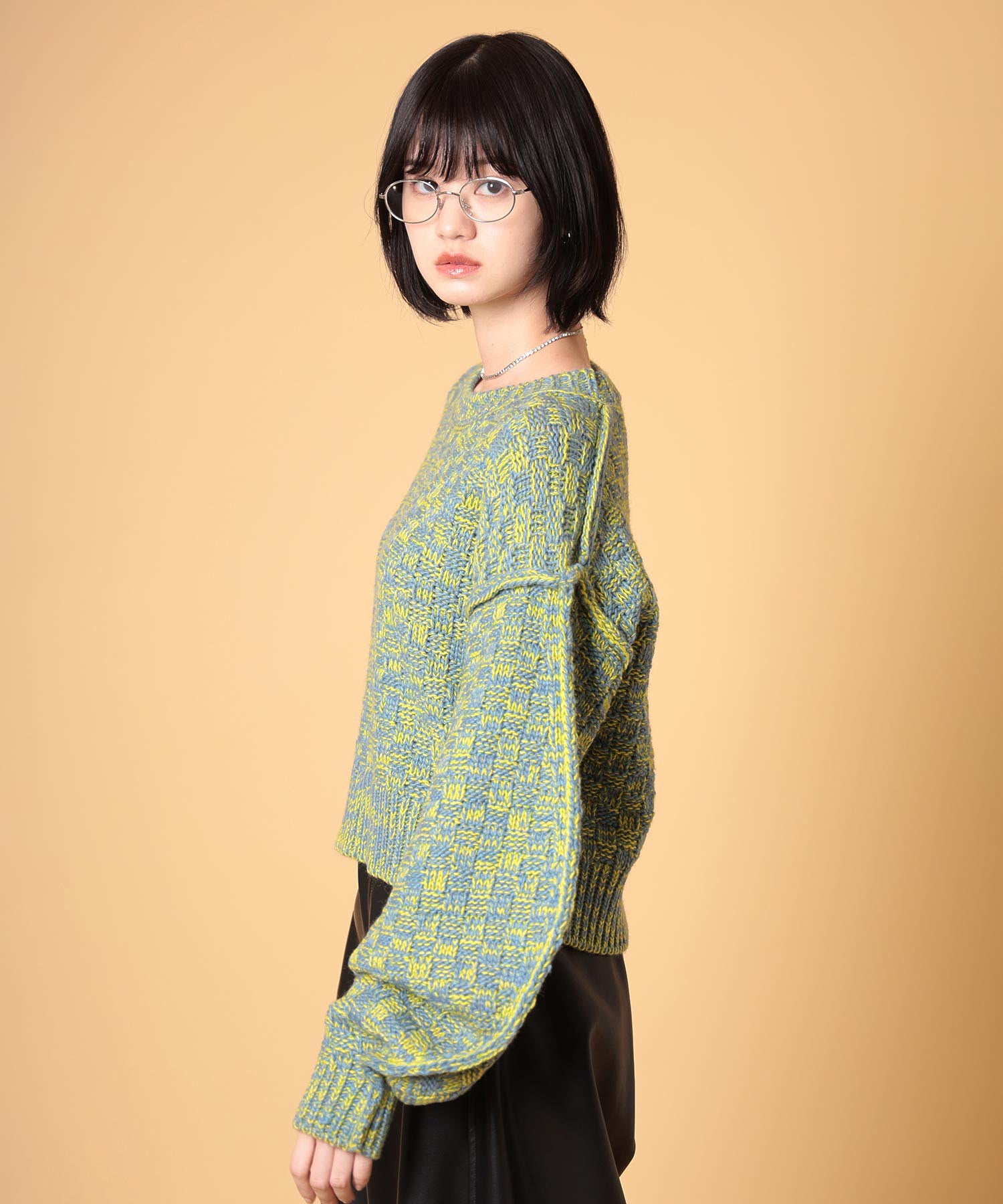 ミックスニットプルオーバー