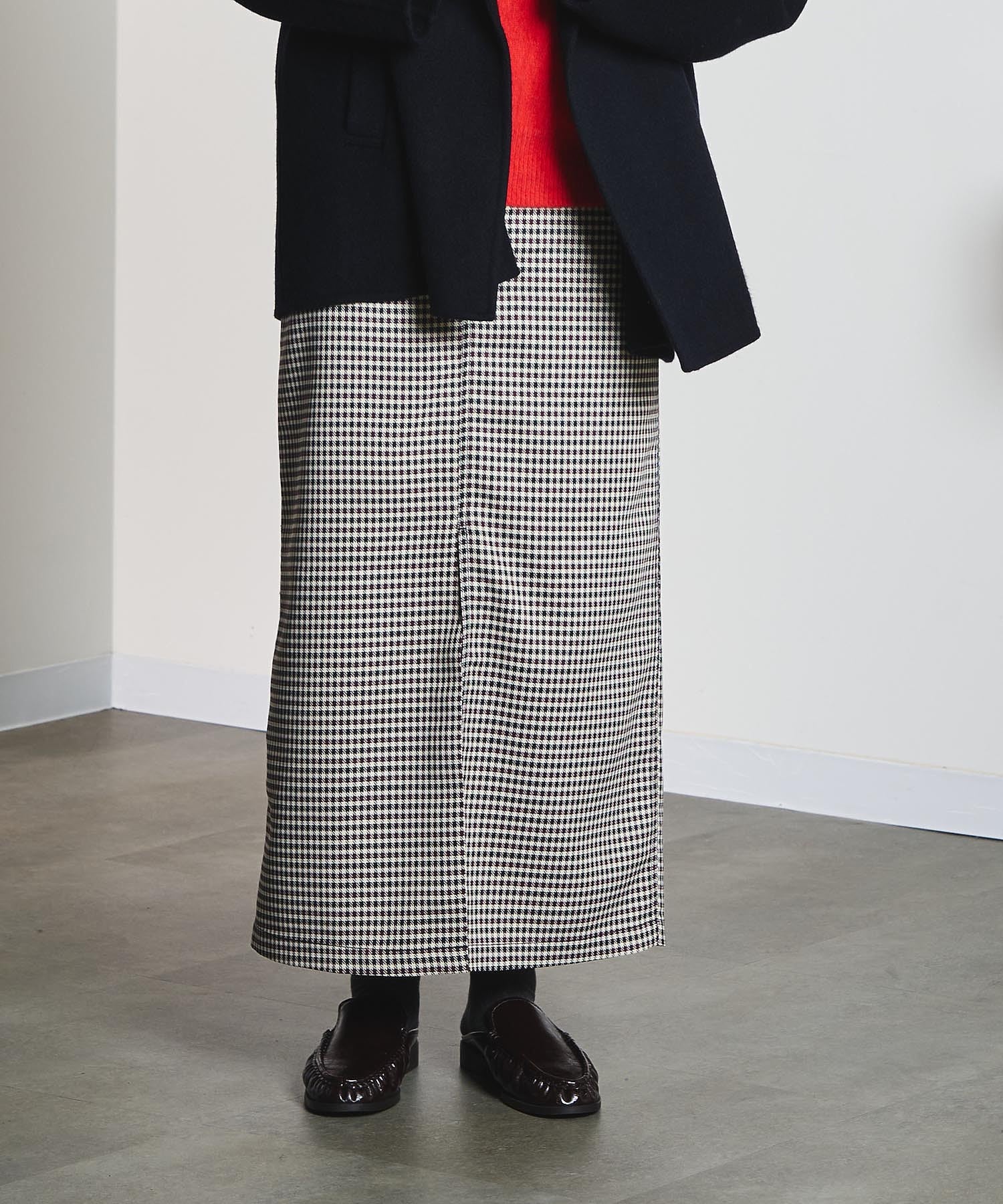 CREOLME/CHECK PENCIL SKIRT