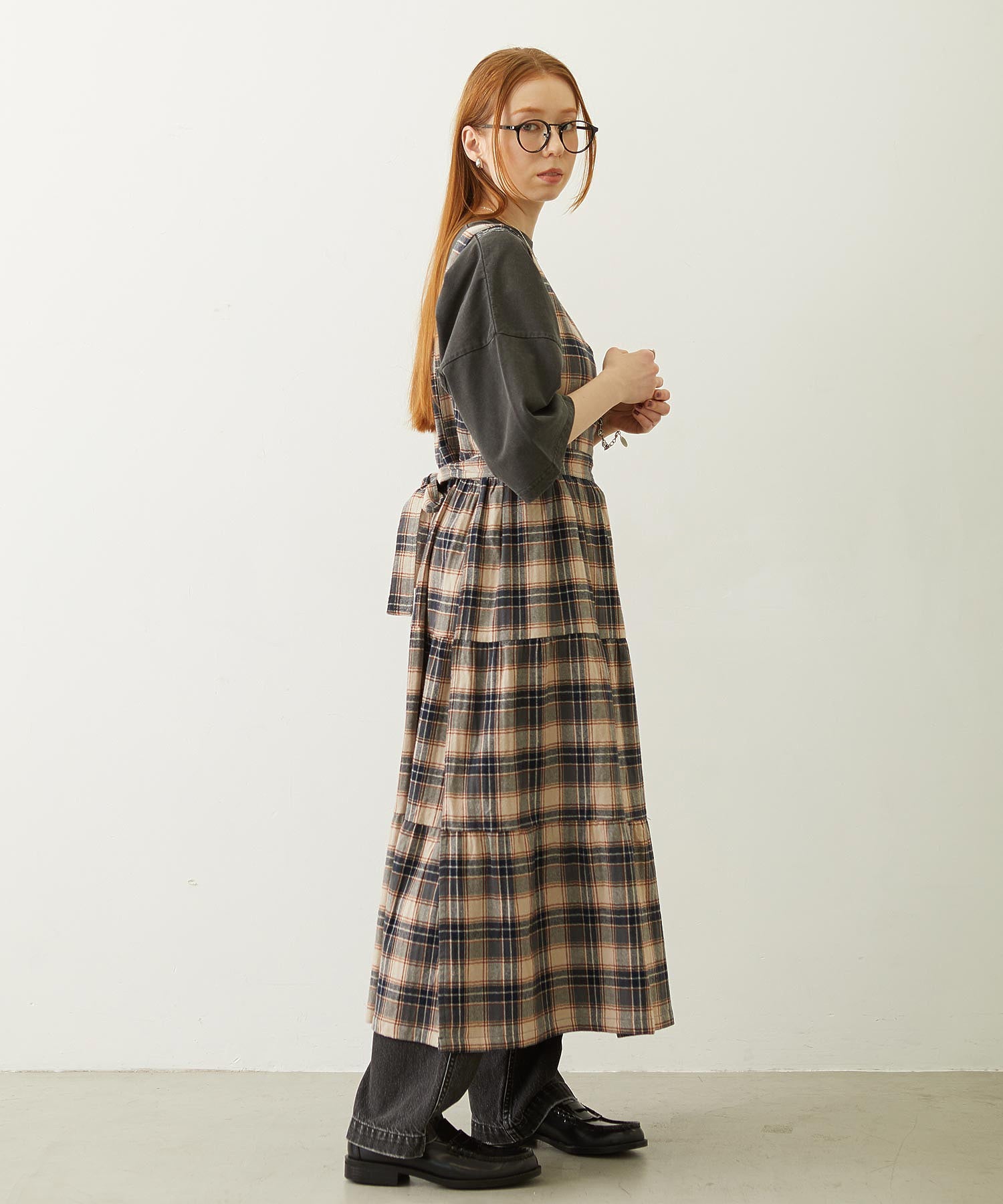 APRON TIERED DRESS