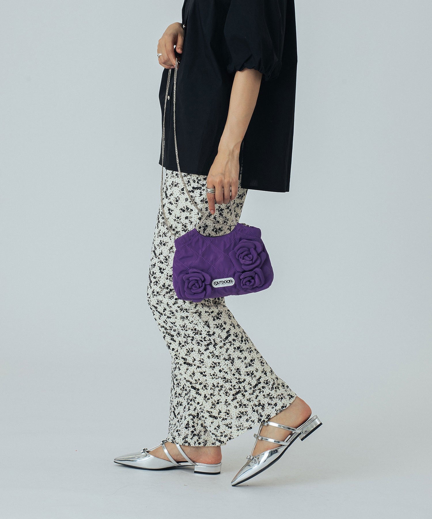 【ROSE BUD別注】OUTDOOR/FLOWER QUILTING MINI BAG