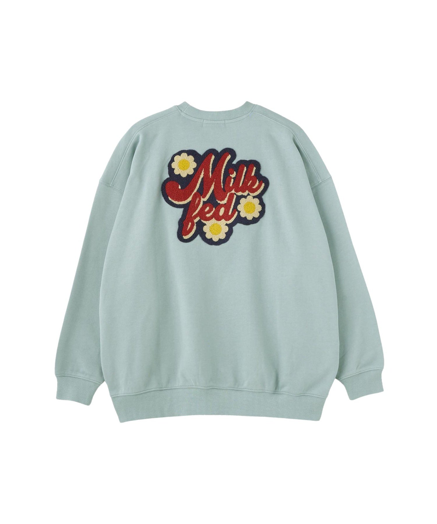 FLOWER LOGO CHENILLE EMBROIDERY SWEAT TOP