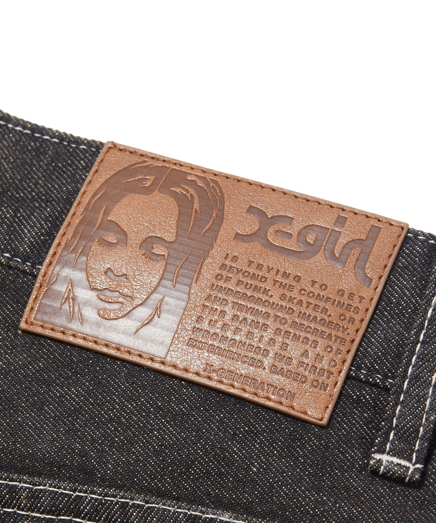LOOP WITH BUCKLE WIDE LEG DENIM PANTS