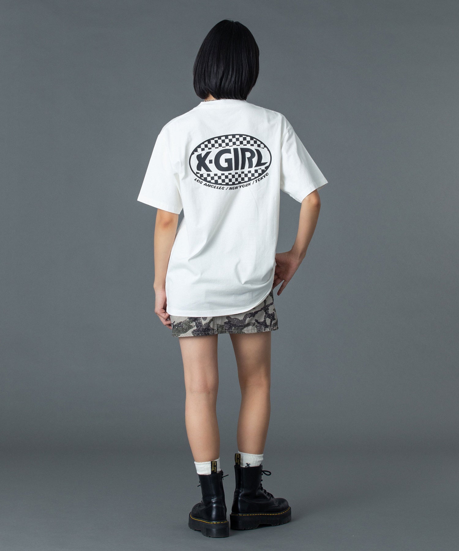 CHECKER OVAL LOGO POCKET S/S TEE