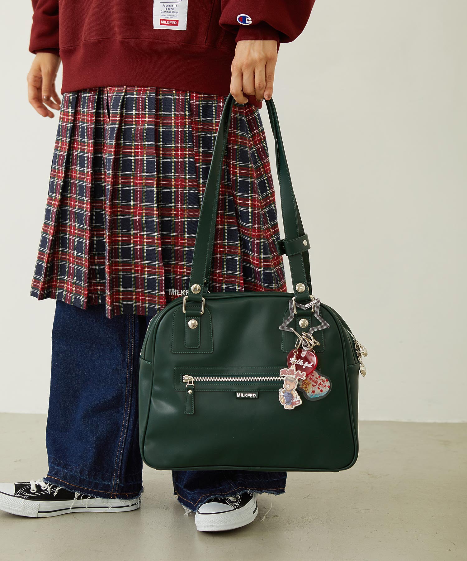 HEART CHARM BOSTON BAG