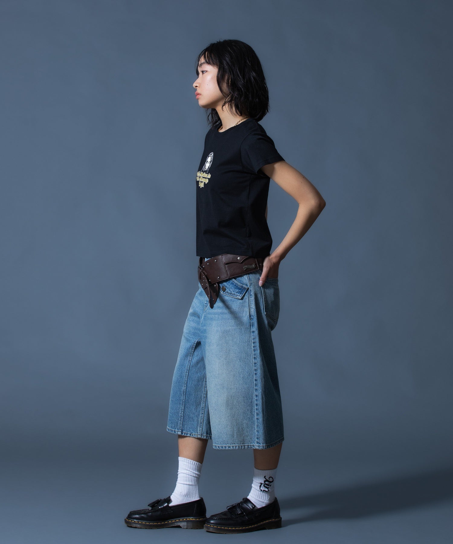 STUDDED THICK BELT