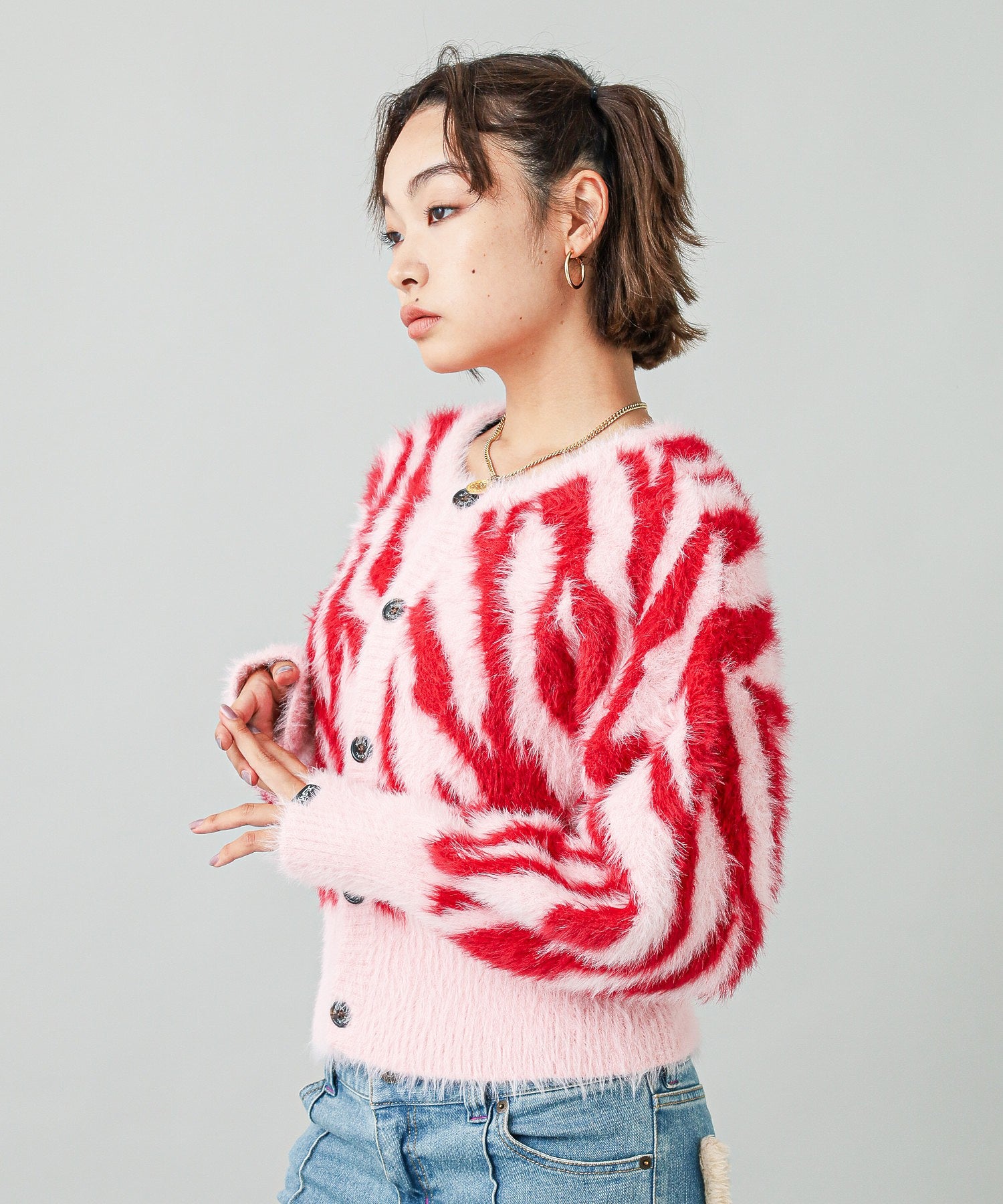 ZEBRA 2WAY KNIT CARDIGAN