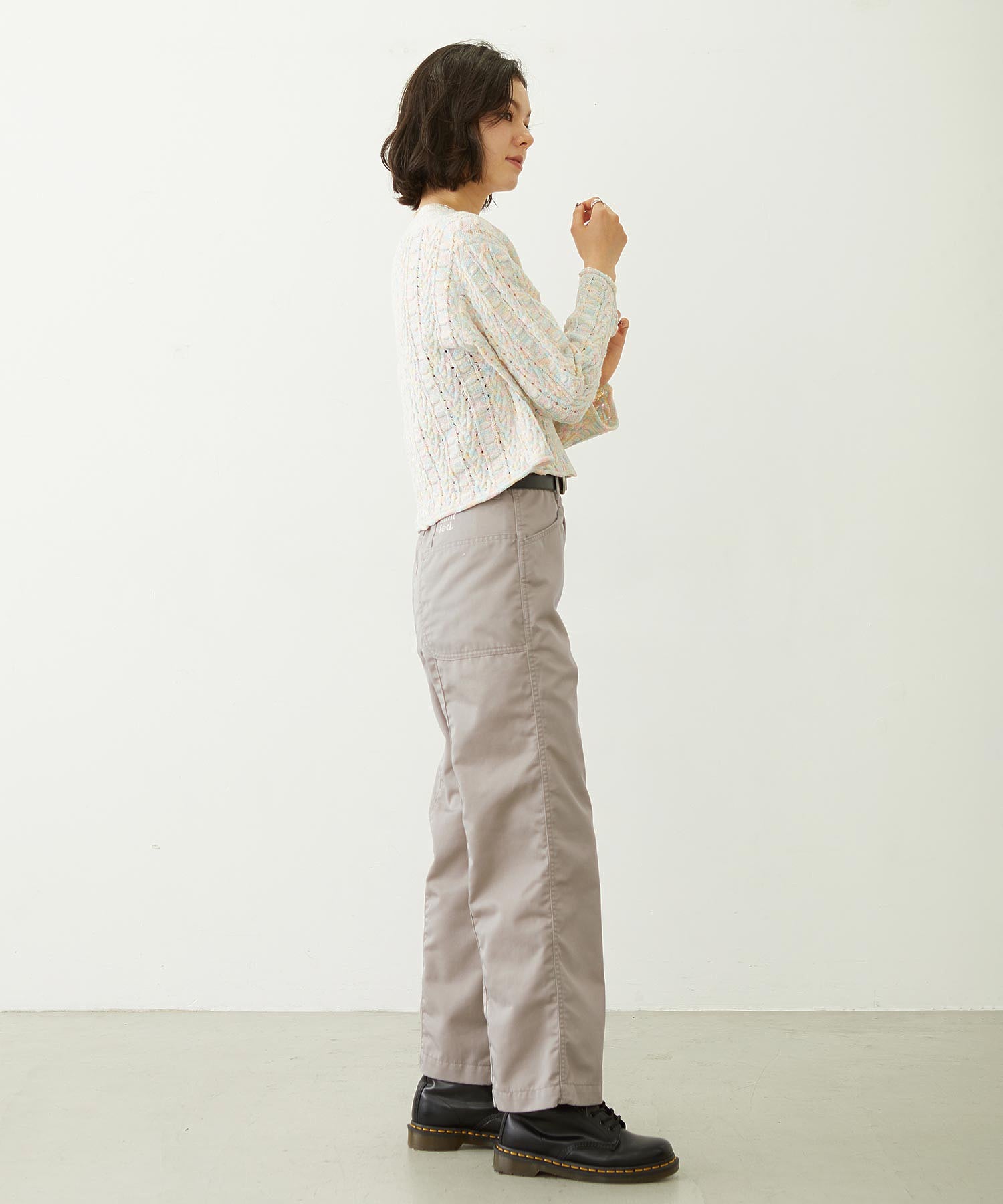 OPENWORK CABLE KNIT CARDIGAN