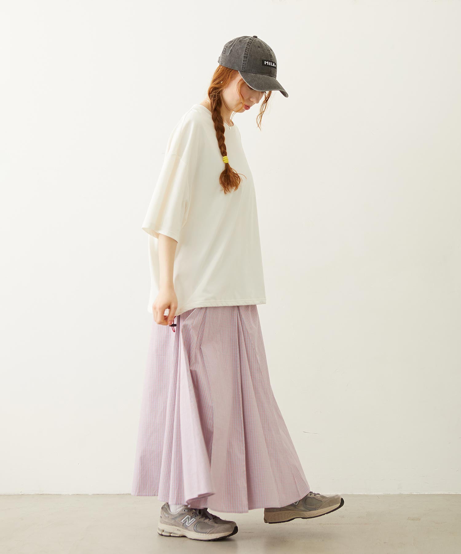 PLAID PATTERN LONG SKIRT