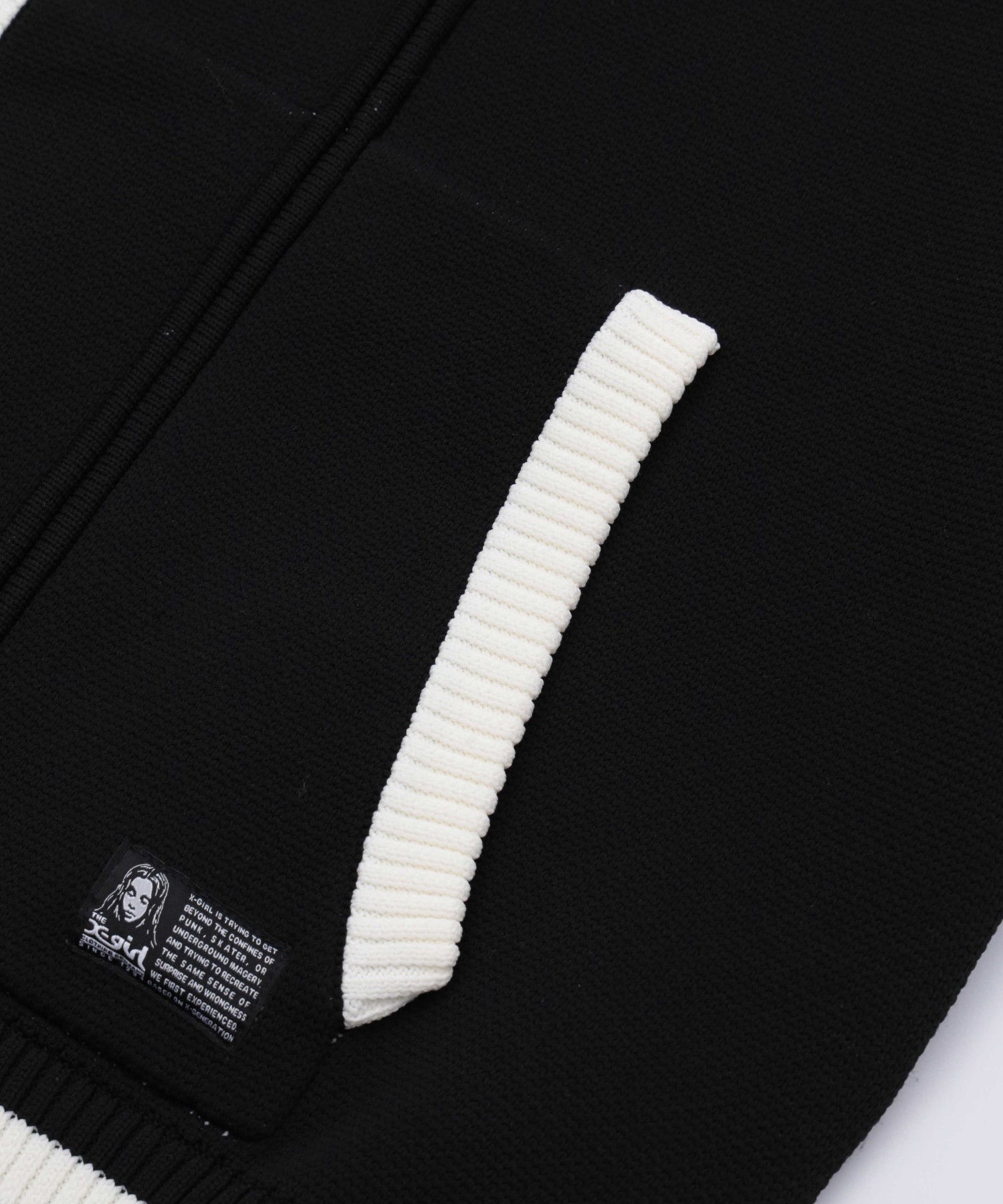 PATCH AND JACQUARD STADIUM KNIT JACKET