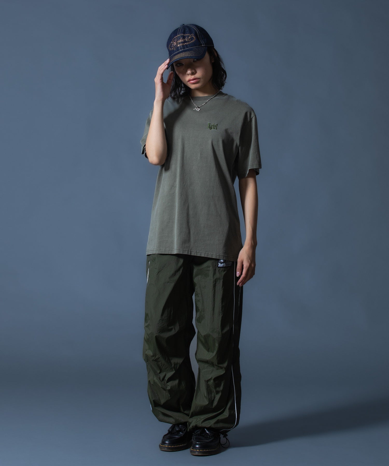 FACE LABEL TRACK PANTS