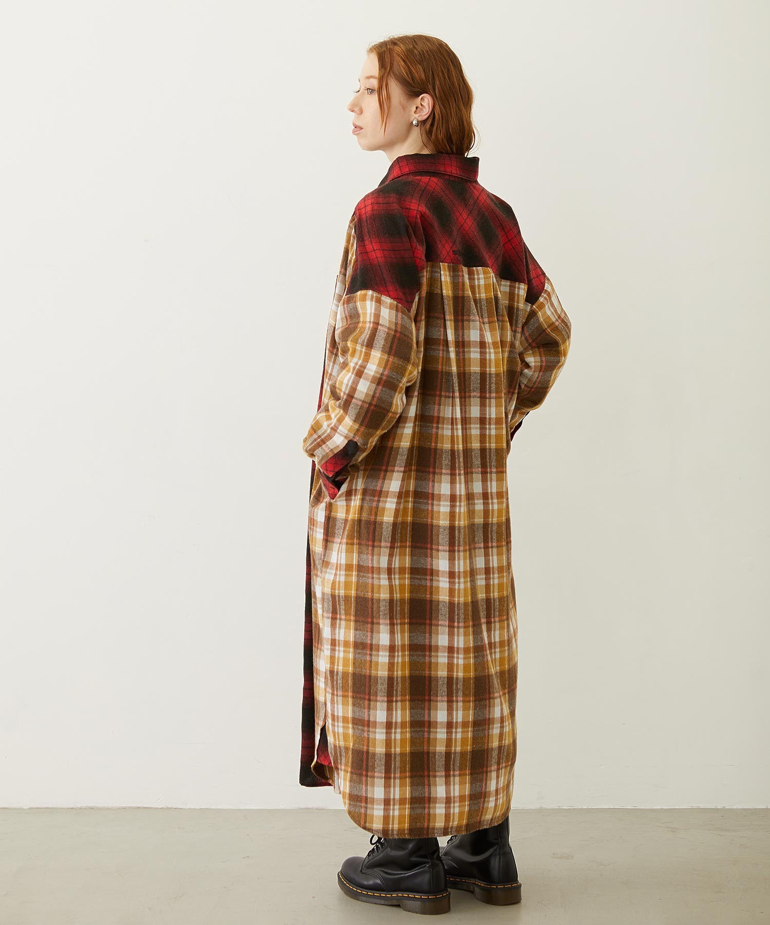 WASHED PANEL SHIRT DRESS