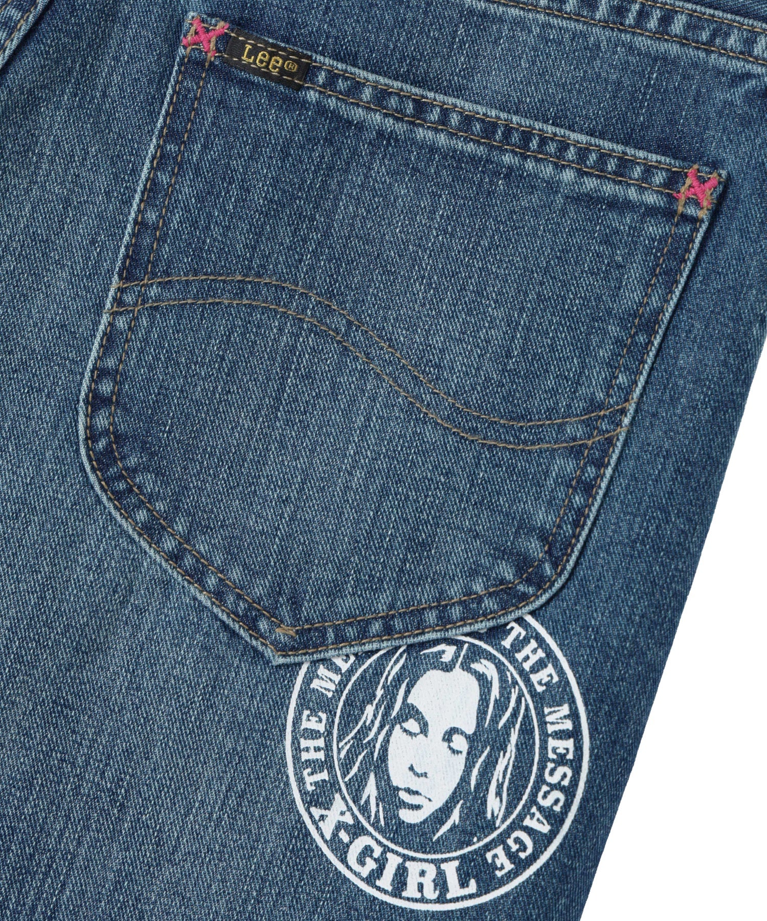 X-girl x Lee TUCK WIDE DENIM PANTS