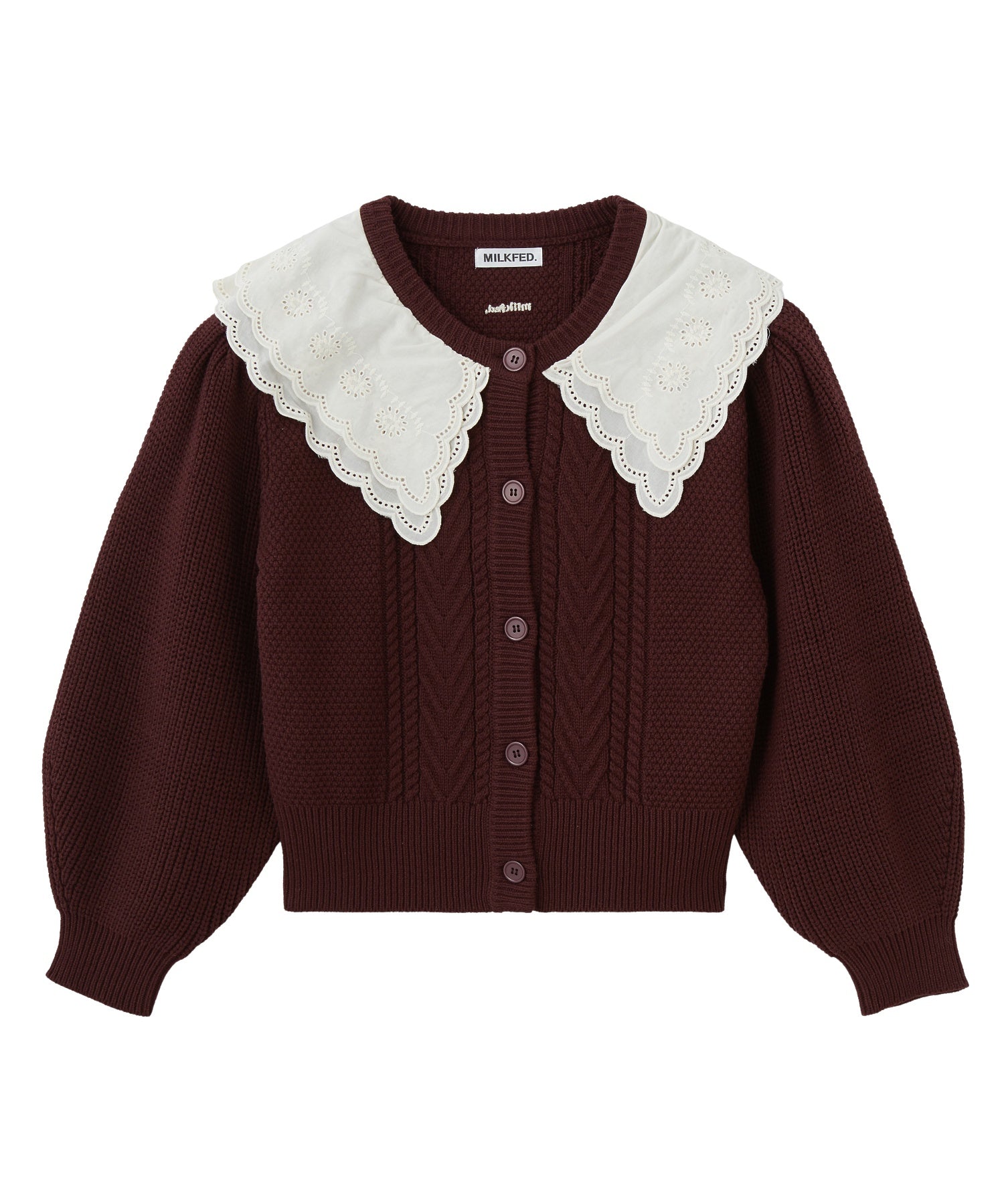 LACE COLLAR KNIT TOP