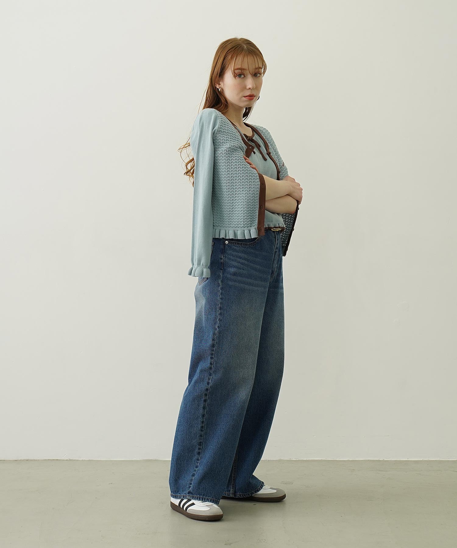 COOPER HEART WIDE DENIM PANTS