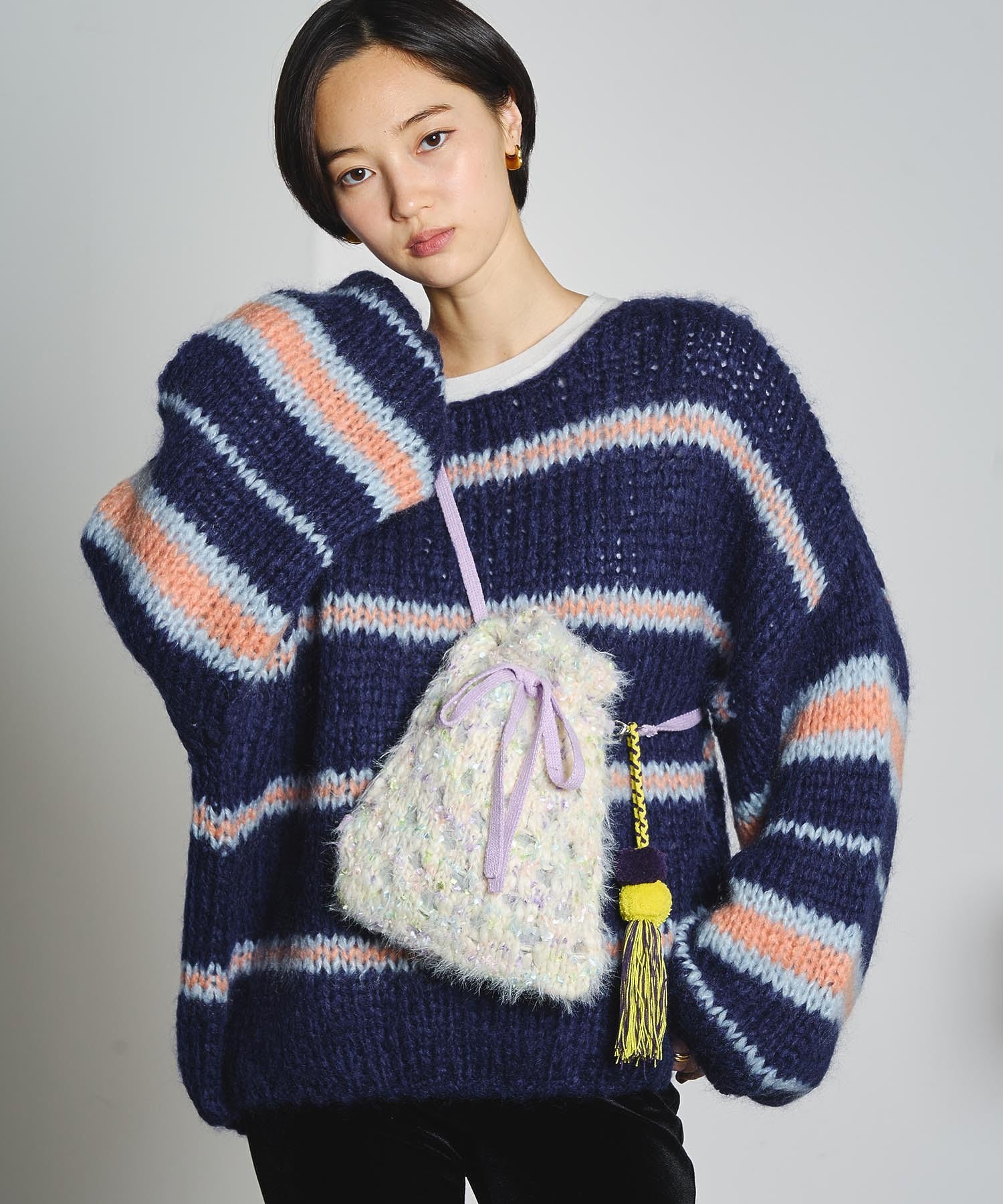 mici/MESH KNIT SHOULDER BAG