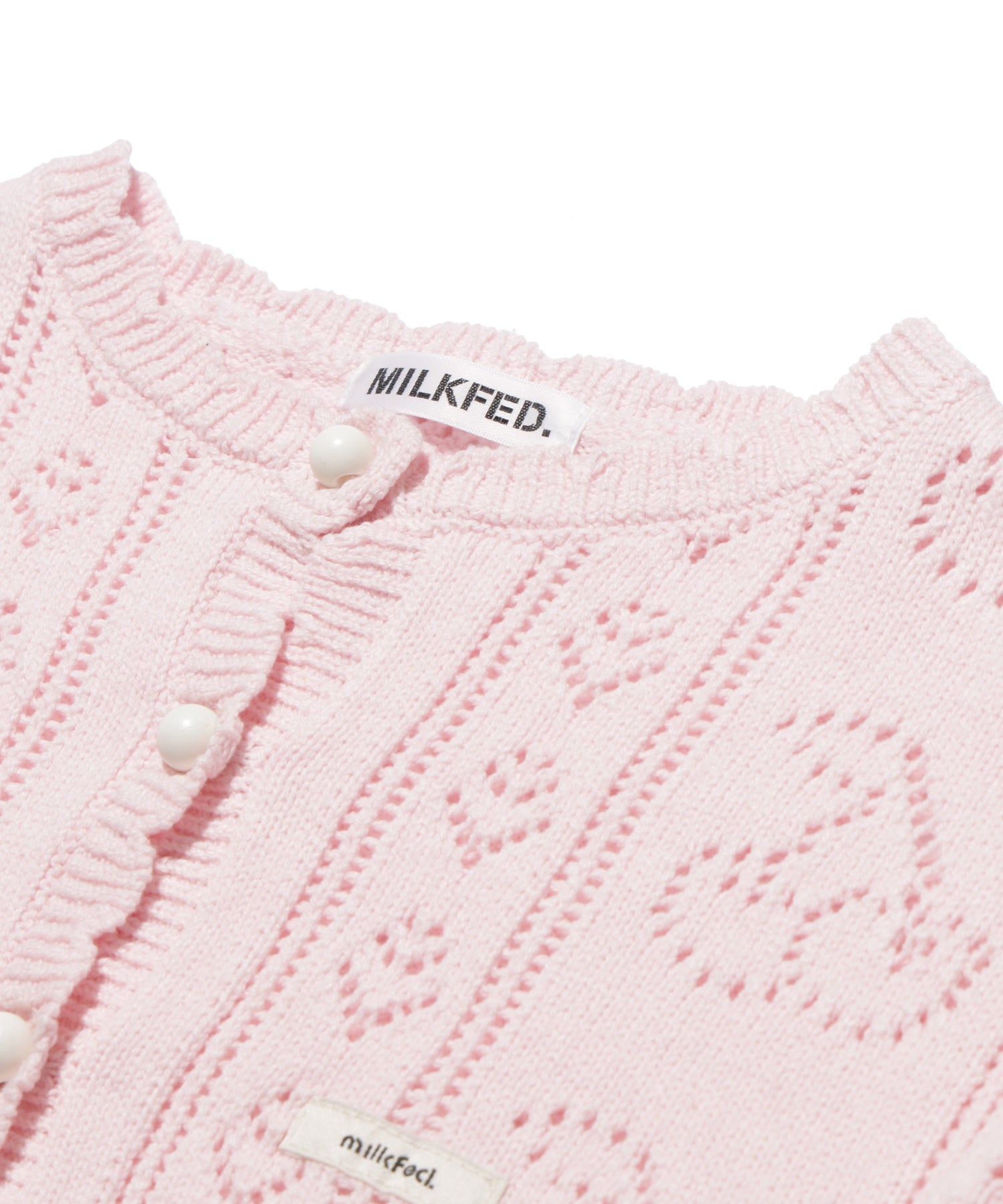 CHERRY OPEN KNIT CARDIGAN