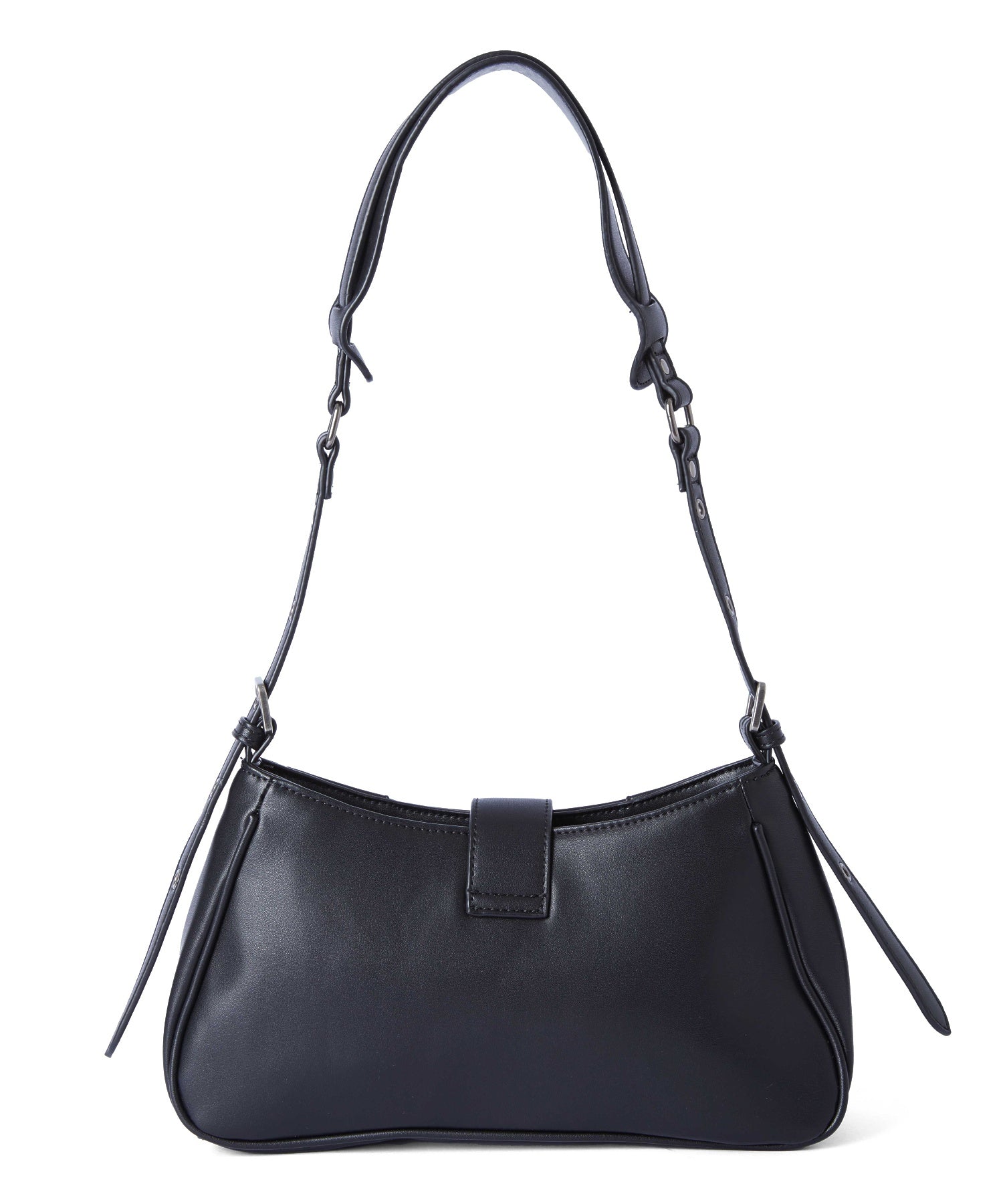 ZIP AND BELT FAUX LEATHER BAG