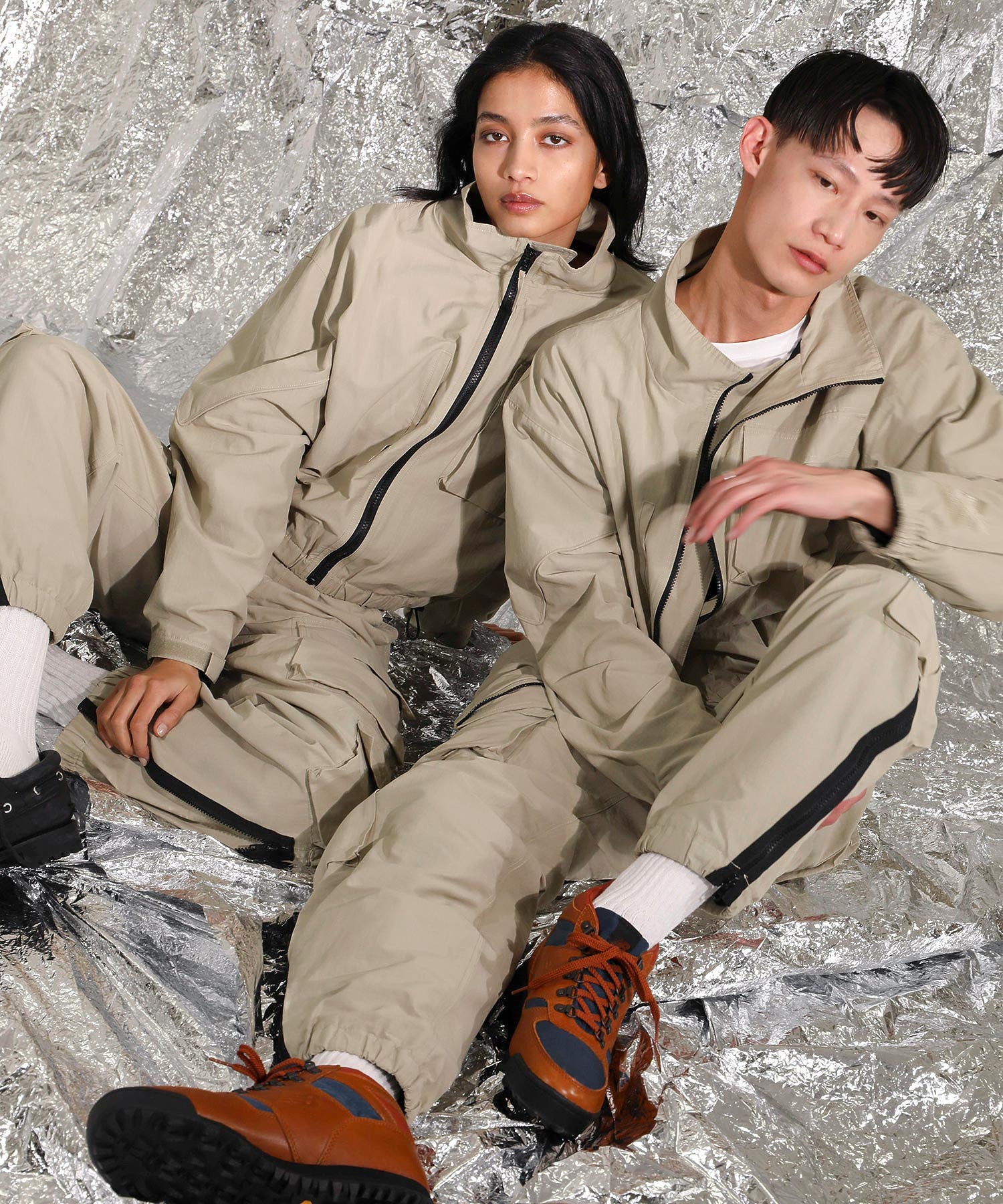 leftmodel：H173 着用サイズ：S　rightmodel：H183 着用サイズ：M
