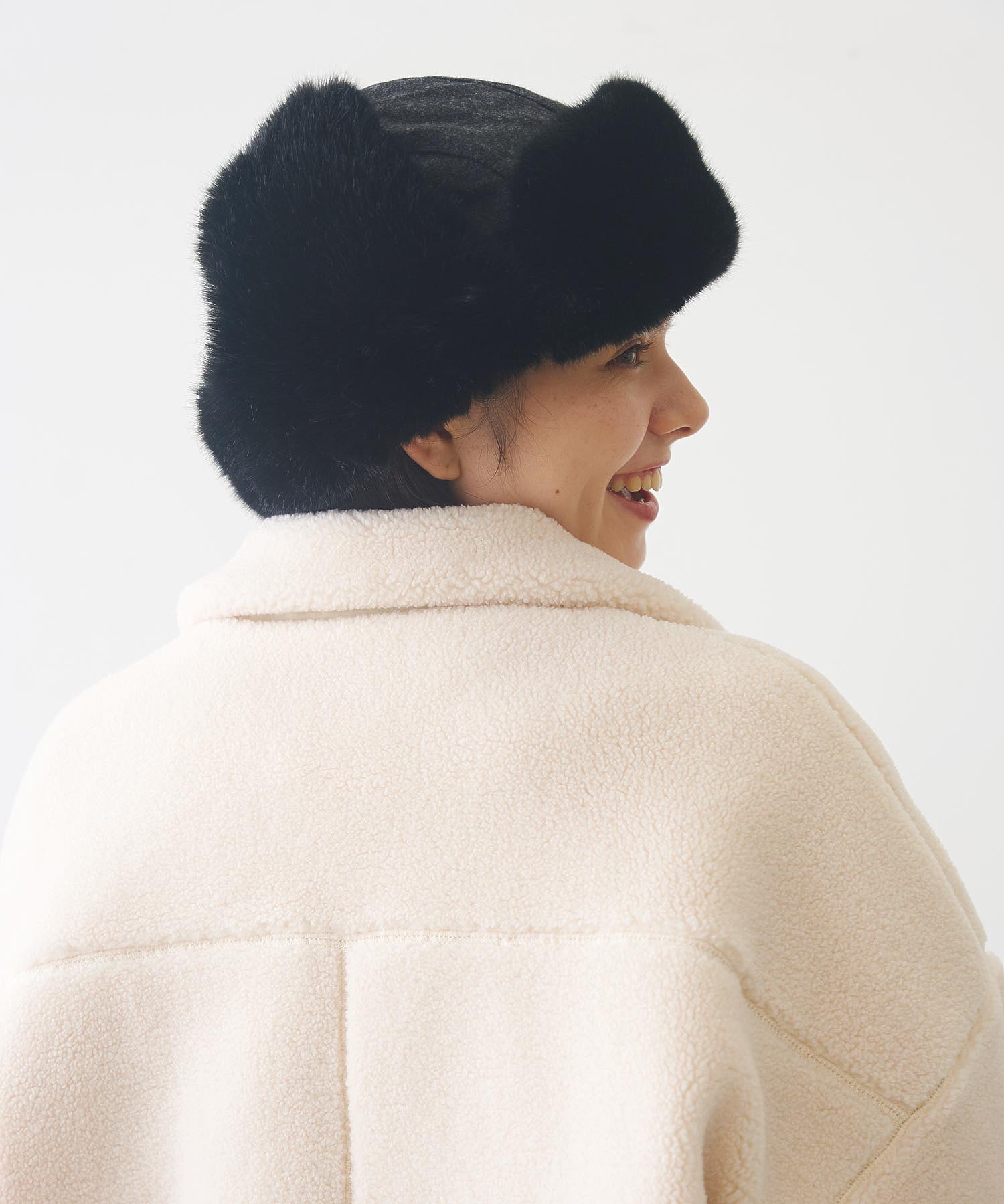 FAUX FUR FLIGHT HAT