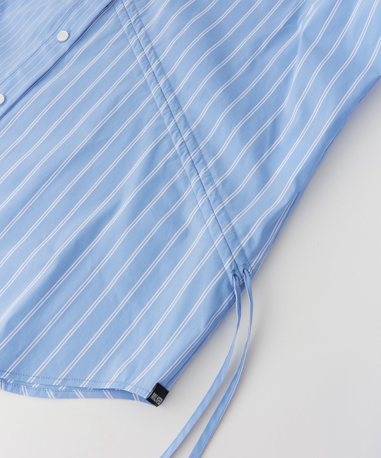 STRIPED SHIRRING SHIRT