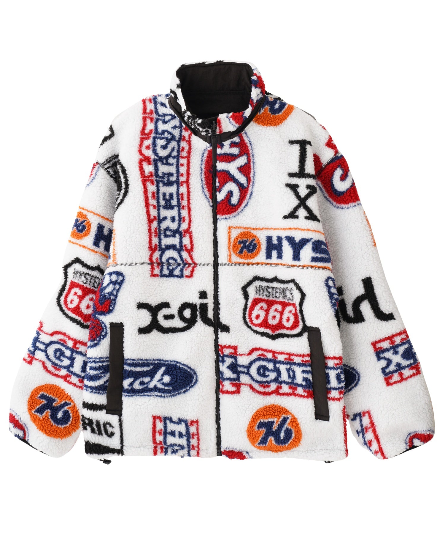 X-girl x HYSTERIC GLAMOUR REVERSIBLE BOA JACKET