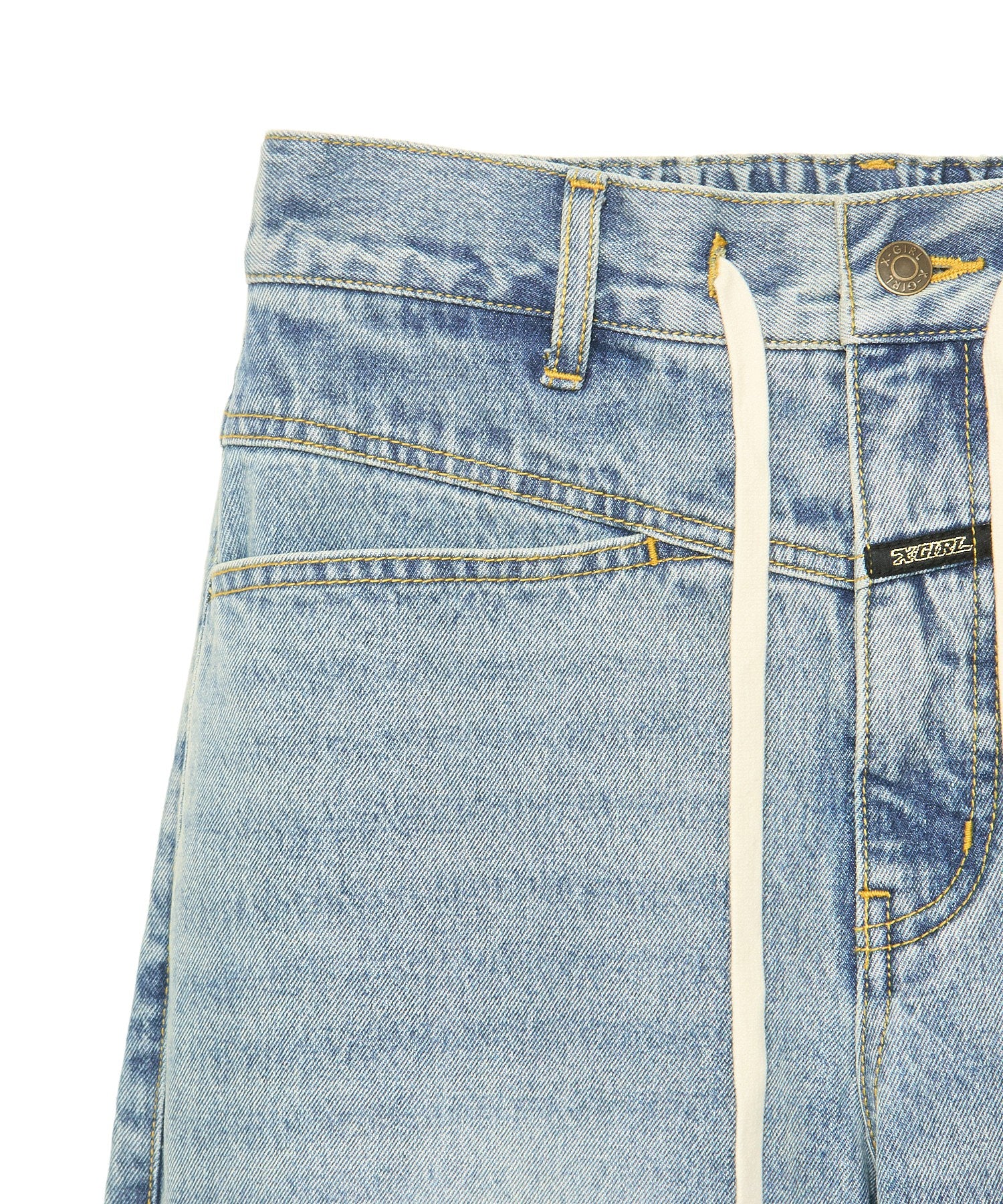 DRAWSTRING DENIM PANTS