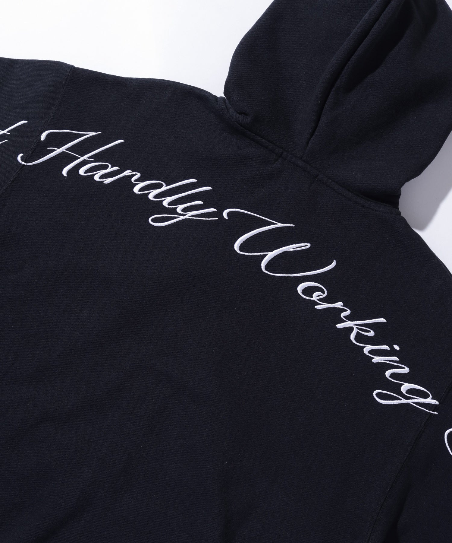 CURSIVE ZIP UP HOODED SWEATSHIRT