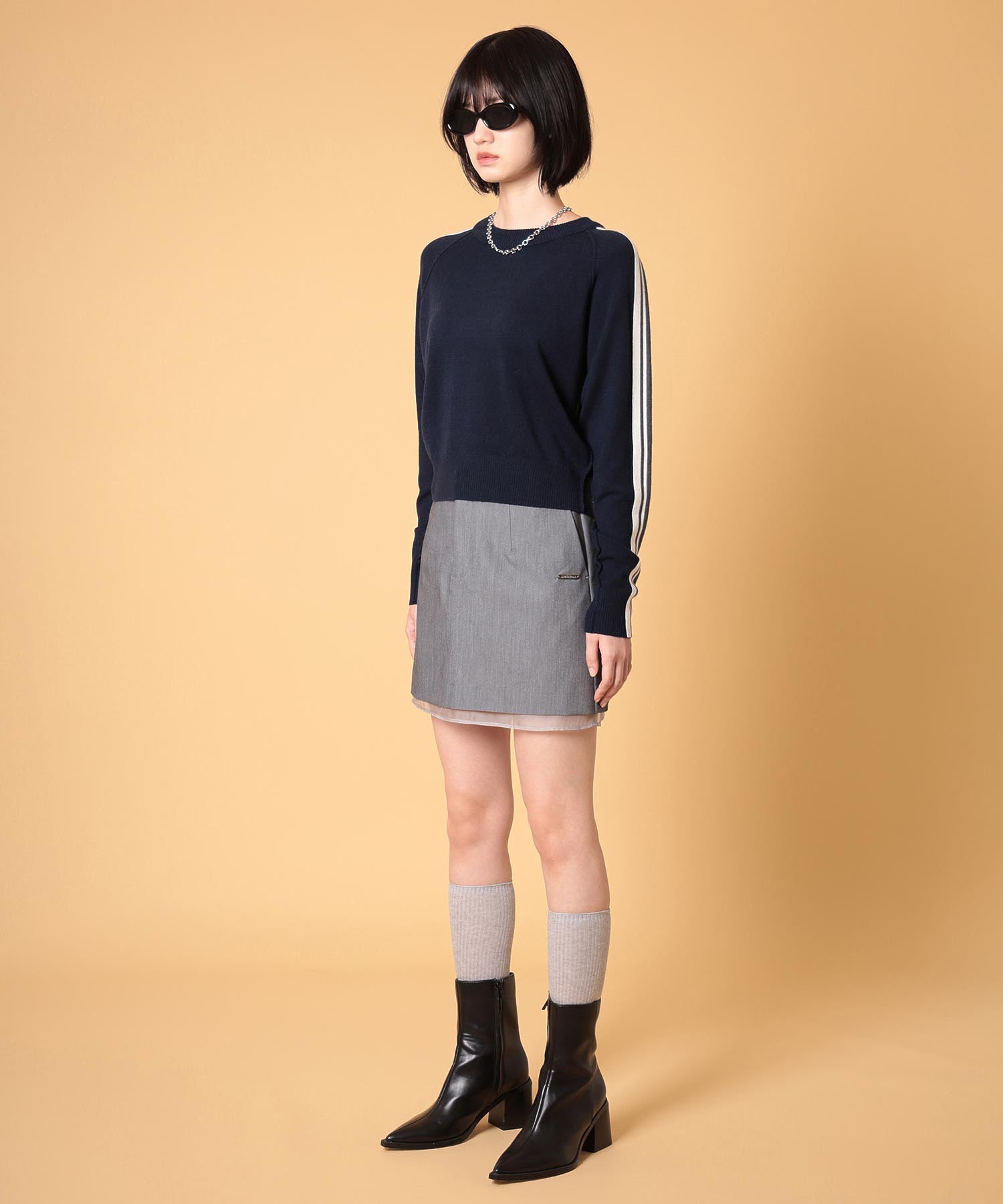 ラインニットプルオーバー