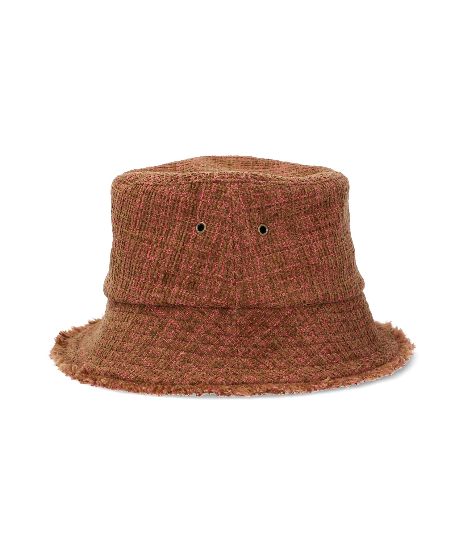 TWEED FRINGE BUCKET HAT