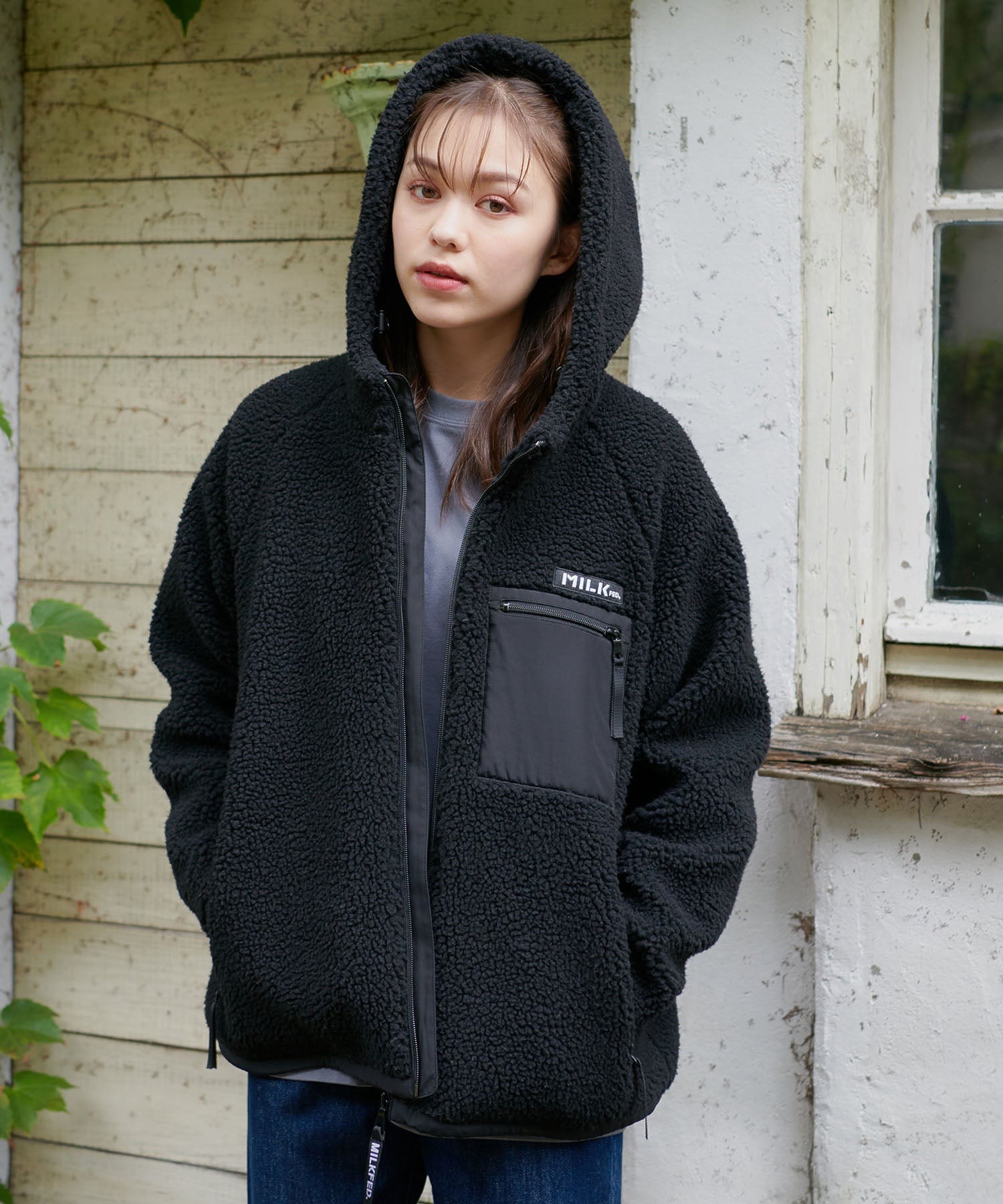 BOA ZIP UP  HOODED JACKET MILKFED.