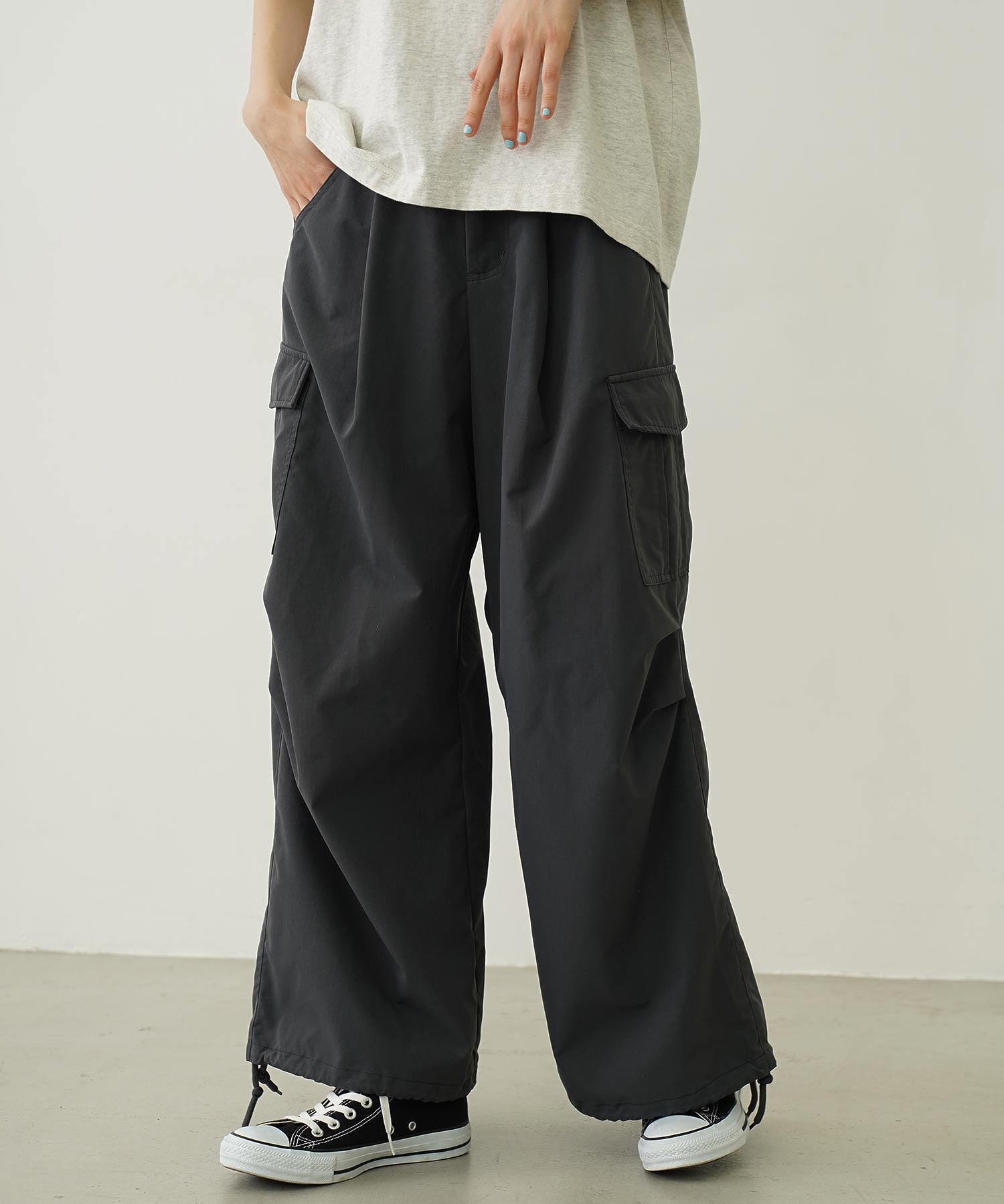 MILITARY WIDE LEG PANTS