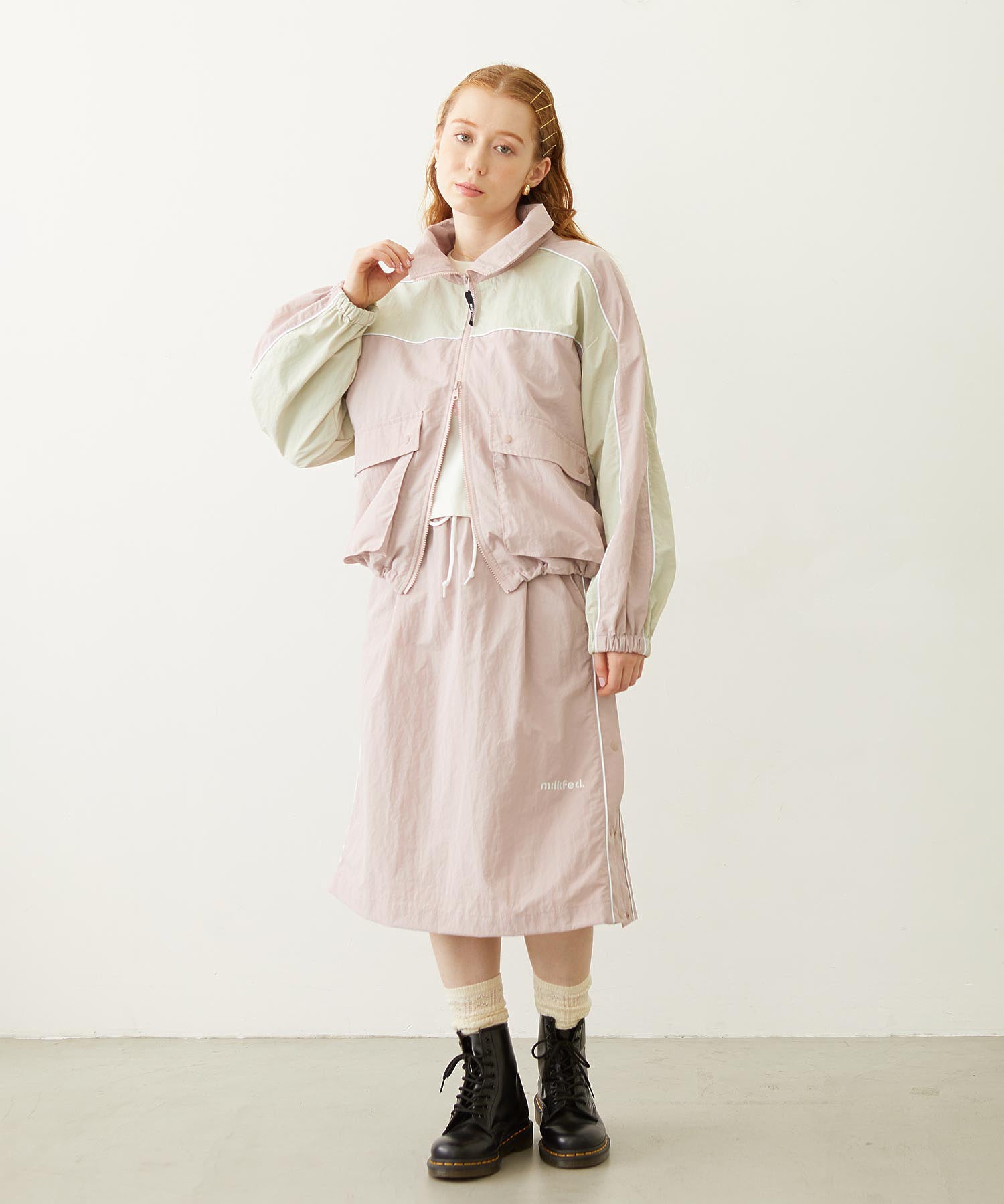 CUTOUT LOGO TRACK SKIRT